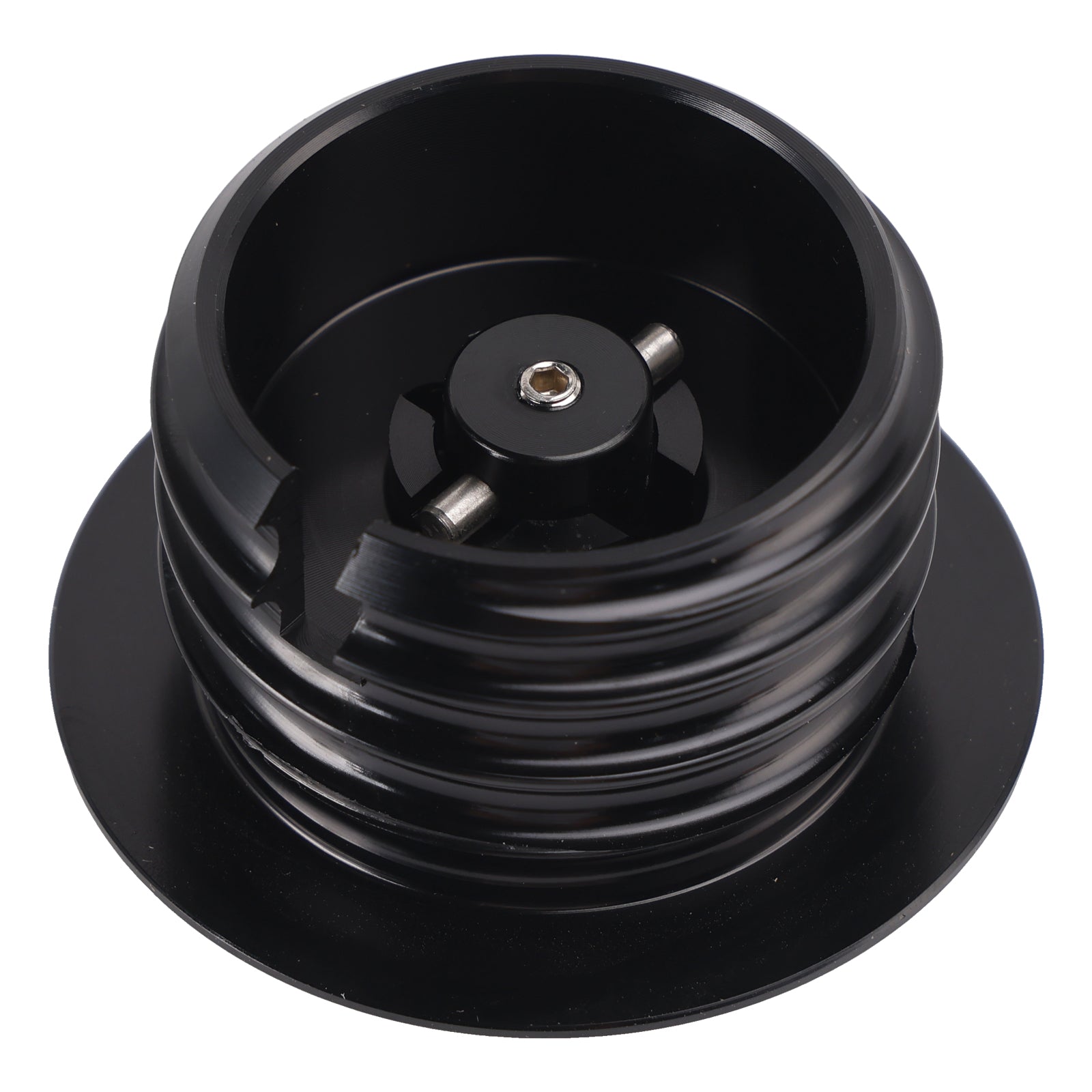 Black Pop-Up Gas Cap Set Vented For Softail Dyna Road King FXR 1982-2010