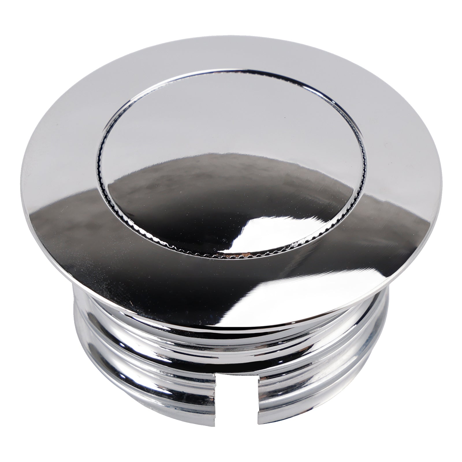 Chrome Pop-Up Gas Cap Set Vented For Softail Dyna Road King FXR 1982-2010