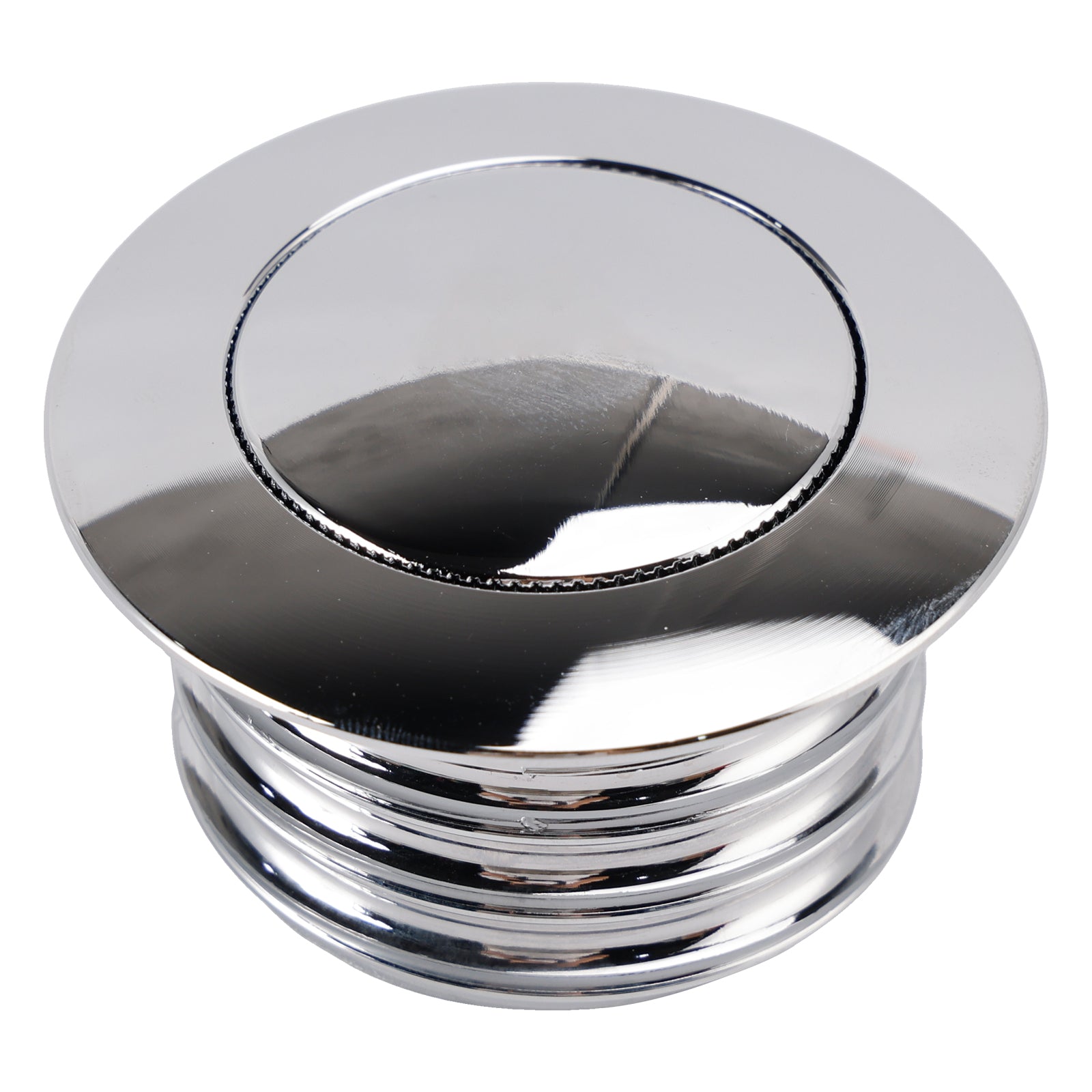 Chrome Pop-Up Gas Cap Set Vented For Softail Dyna Road King FXR 1982-2010