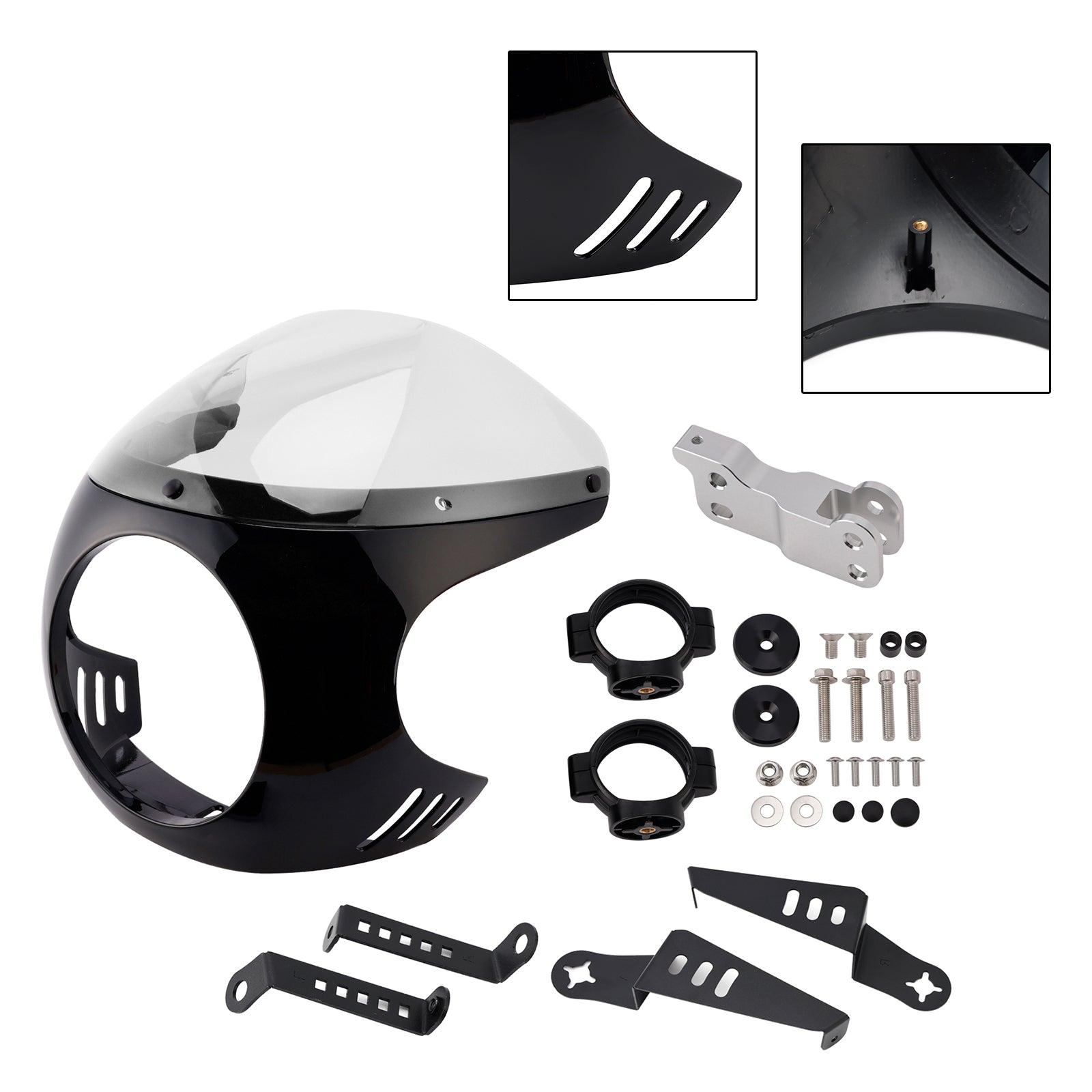 Windshield WindScreen fit for BMW R NINE T 2014-2024 Black+Clear