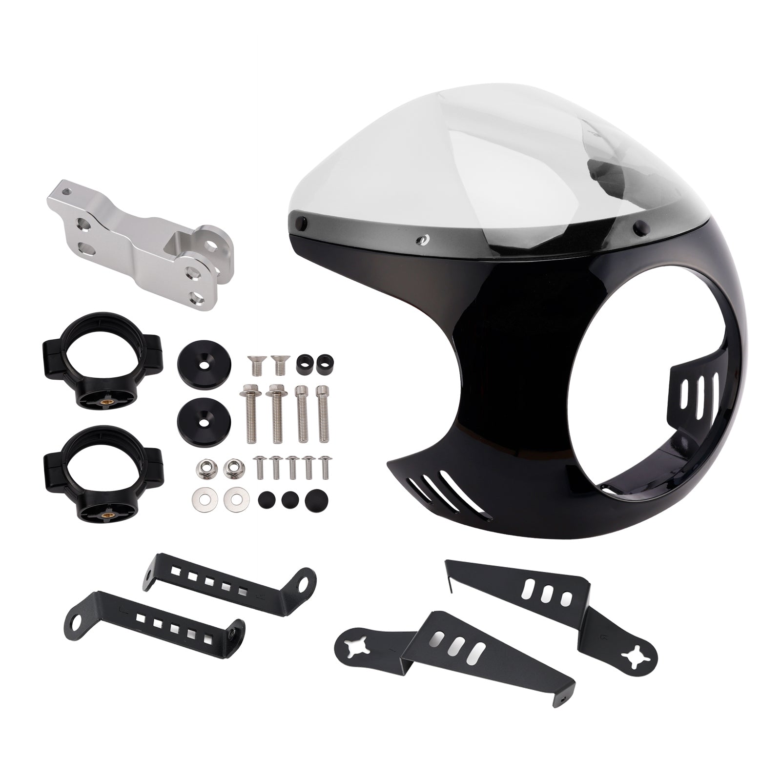 Windshield WindScreen fit for BMW R NINE T 2014-2024 Black+Clear