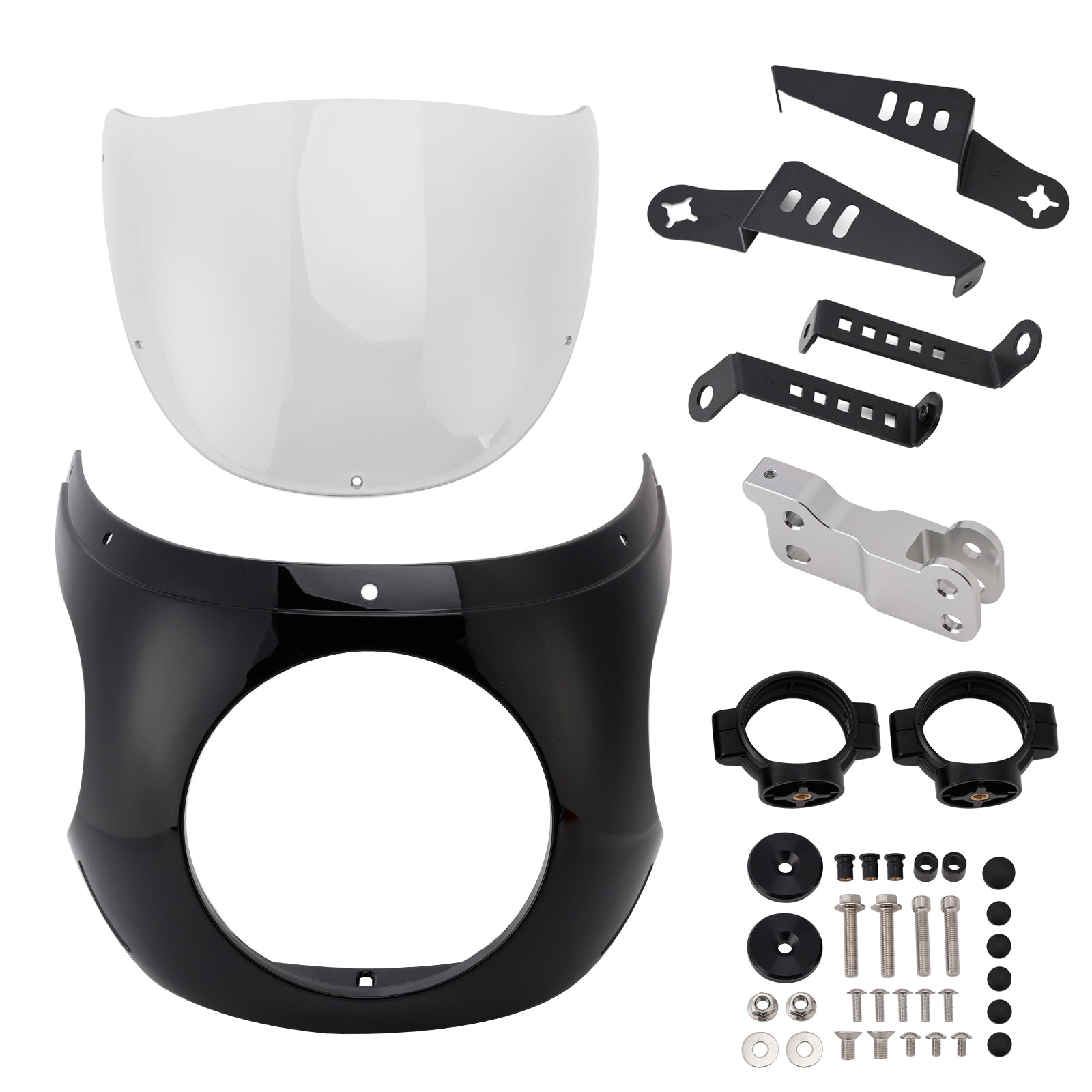 Windshield WindScreen fit for BMW R NINE T 2014-2024 Black+Clear