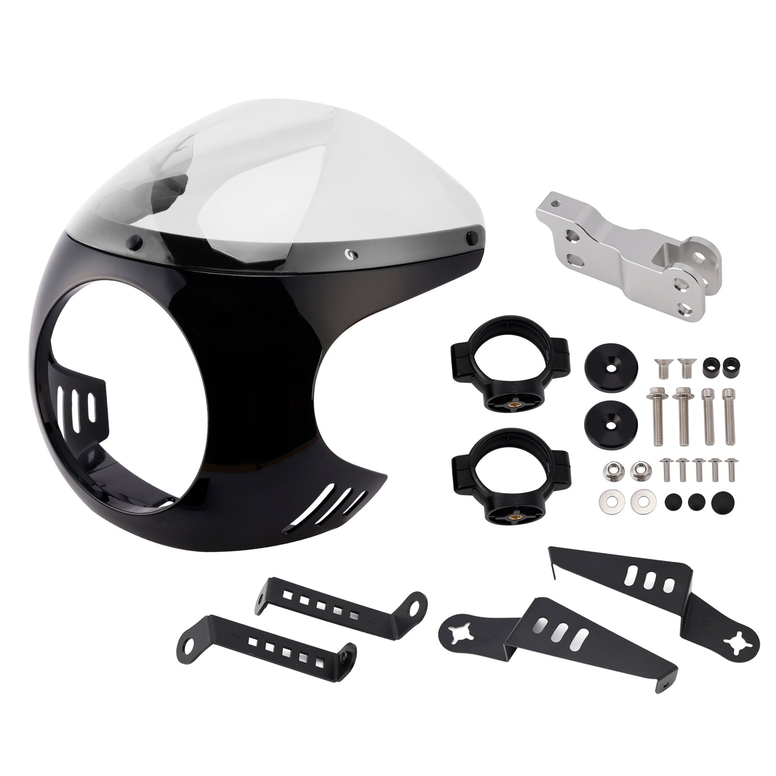 Windshield WindScreen fit for BMW R NINE T 2014-2024 Black+Clear