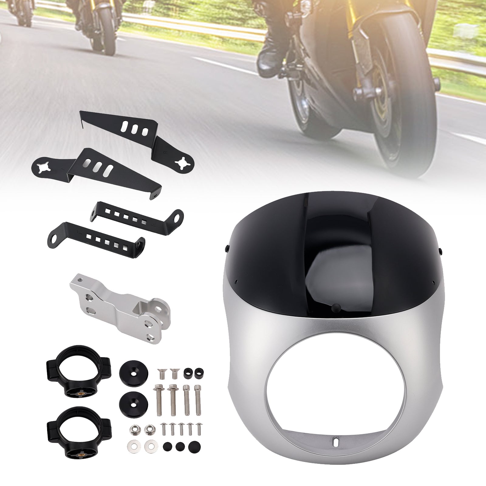 Windshield WindScreen fit for BMW R NINE T 2014-2024 Silver+Black