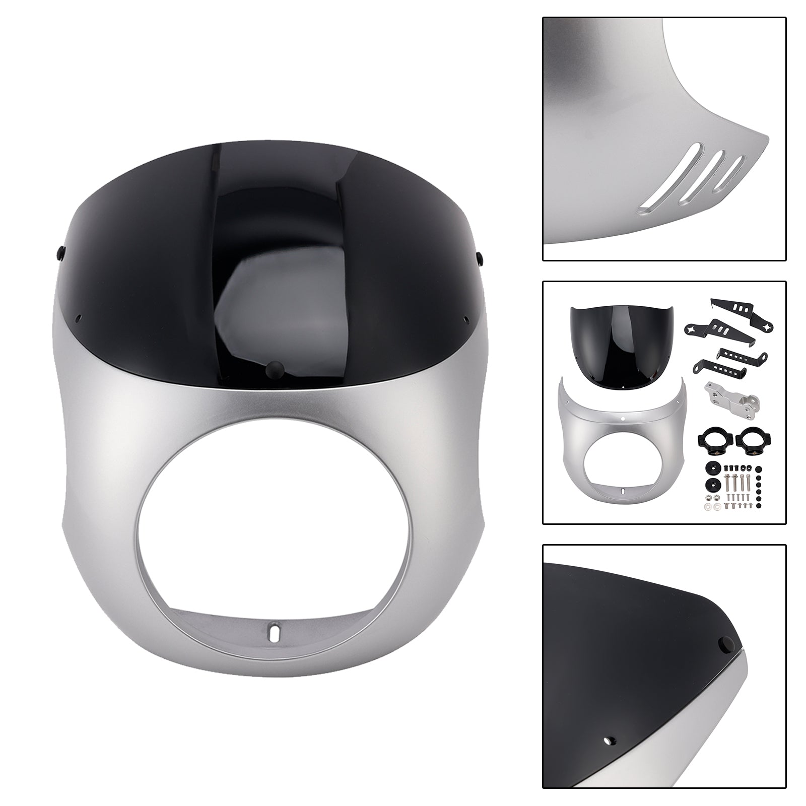 Windshield WindScreen fit for BMW R NINE T 2014-2024 Silver+Black