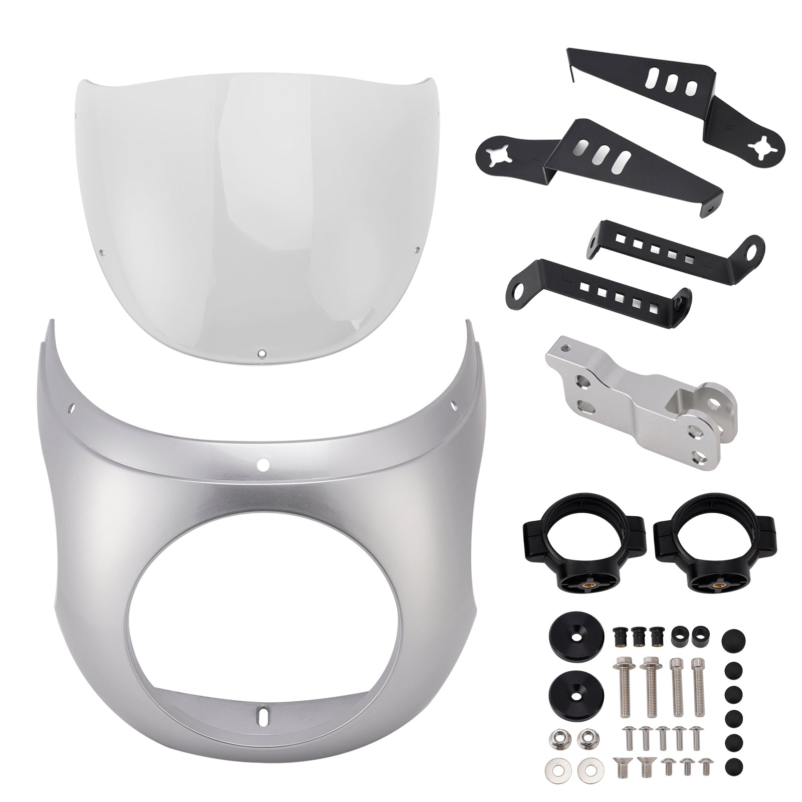 Windshield WindScreen fit for BMW R NINE T 2014-2024 Silver+Clear