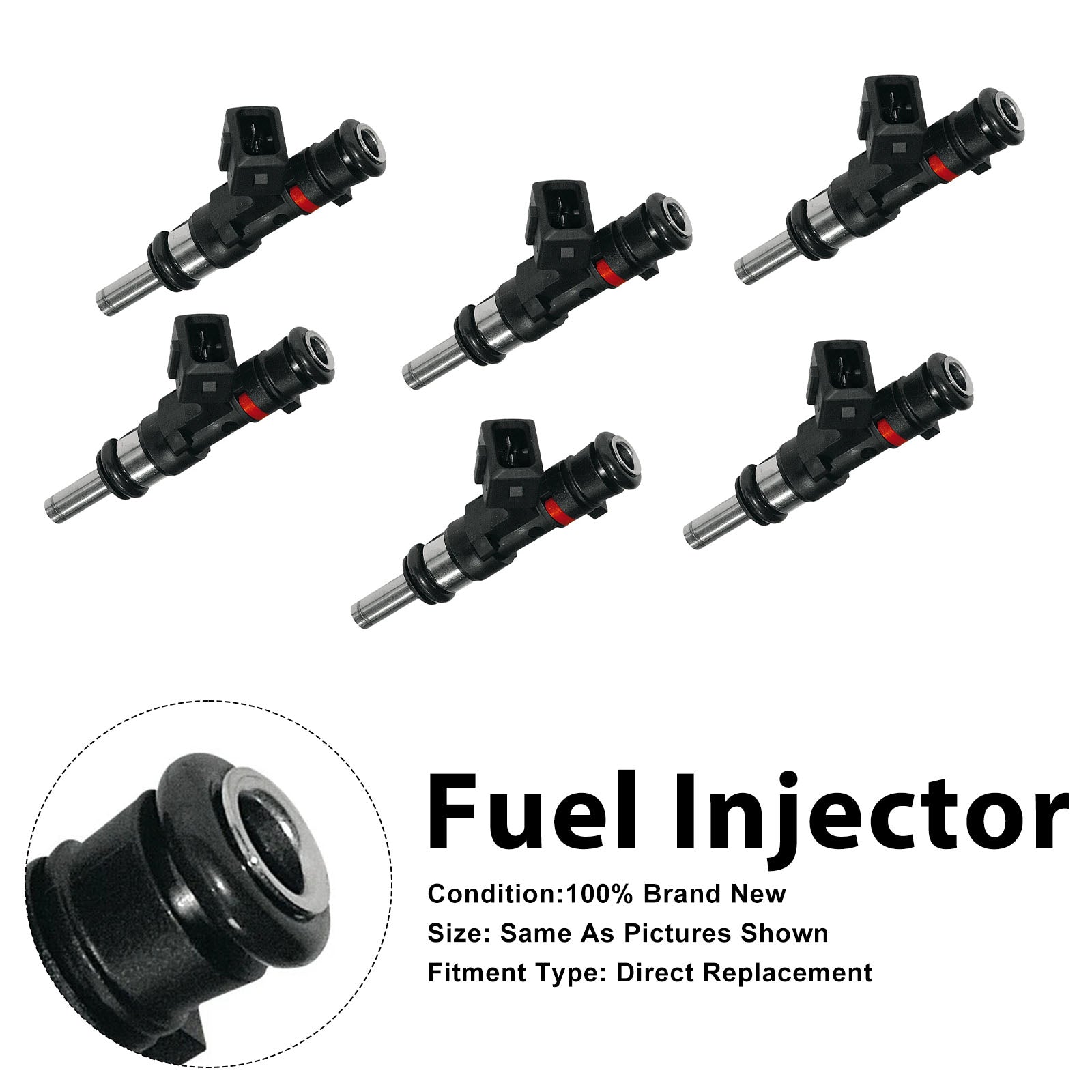 6Pcs Fuel Injector For Porsche 911 997 3.6 GT2 RS 2010-2011 0280158123