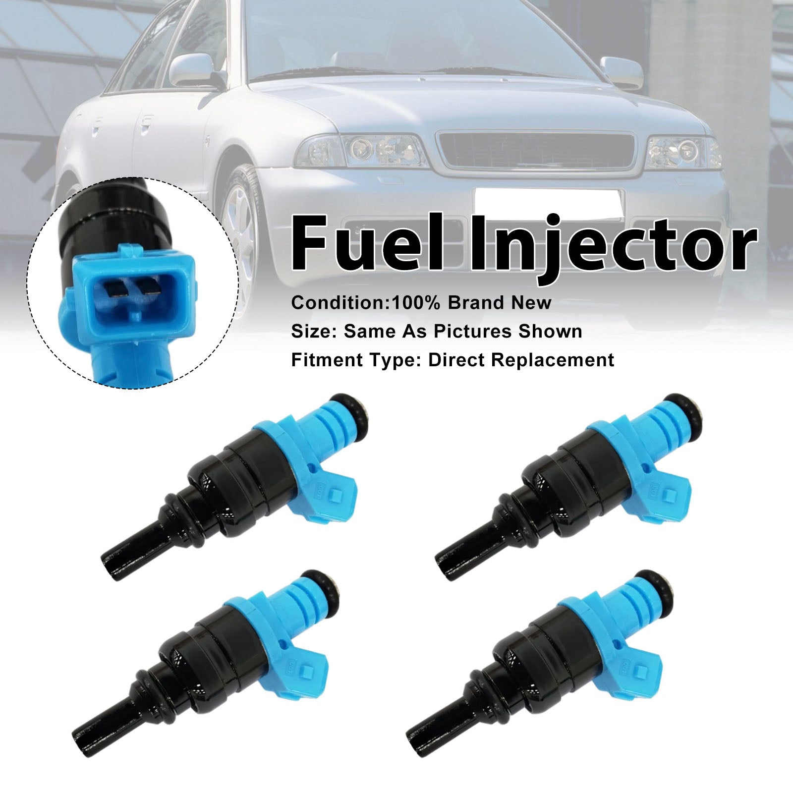 4Pcs Fuel Injector For Audi A4 1.6L 94-08 1.8 quattro 1995-2000 058133551F