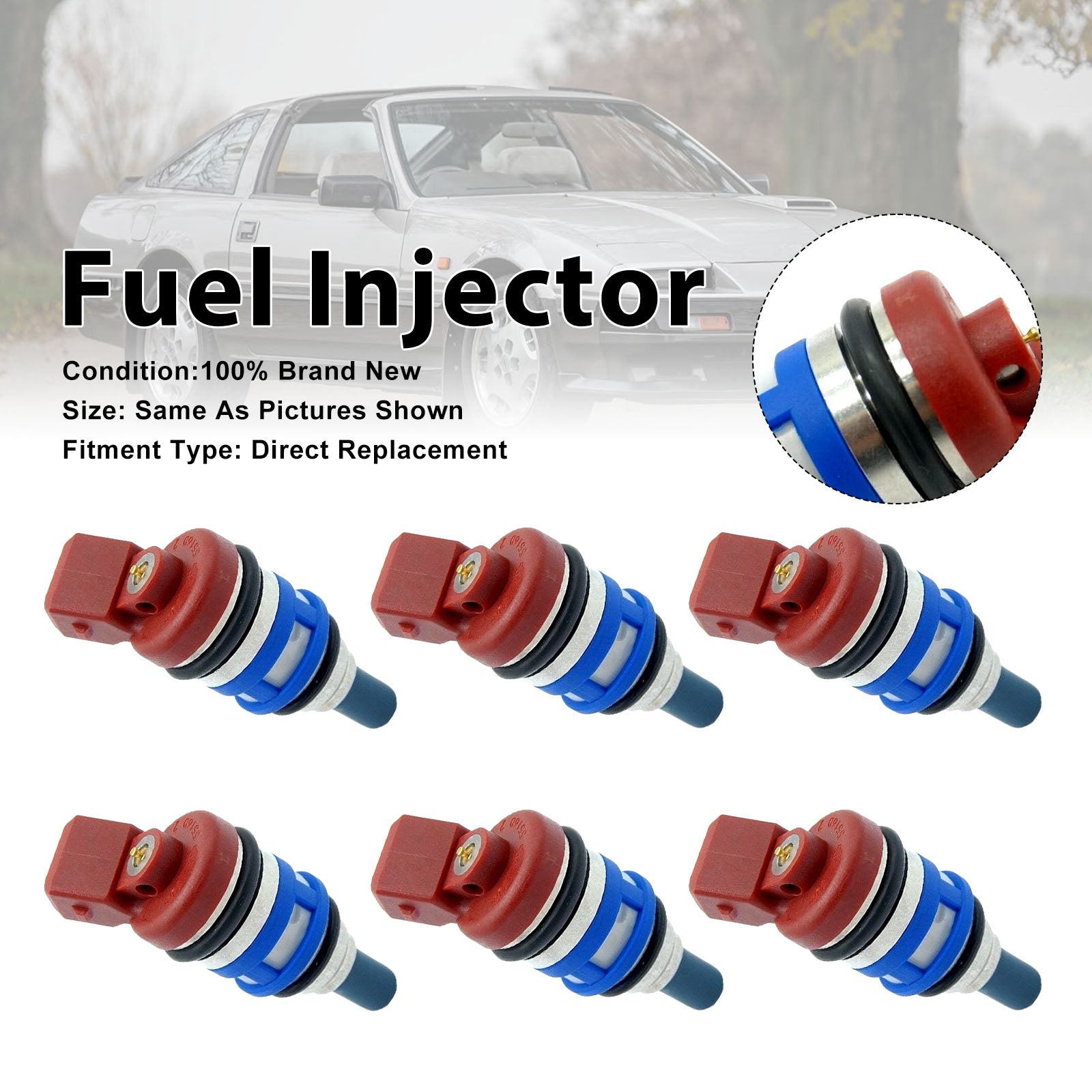 6Pcs Fuel Injector For Nissan 300ZX 1984-1990 Maxima 1988-1994 16600-15V02