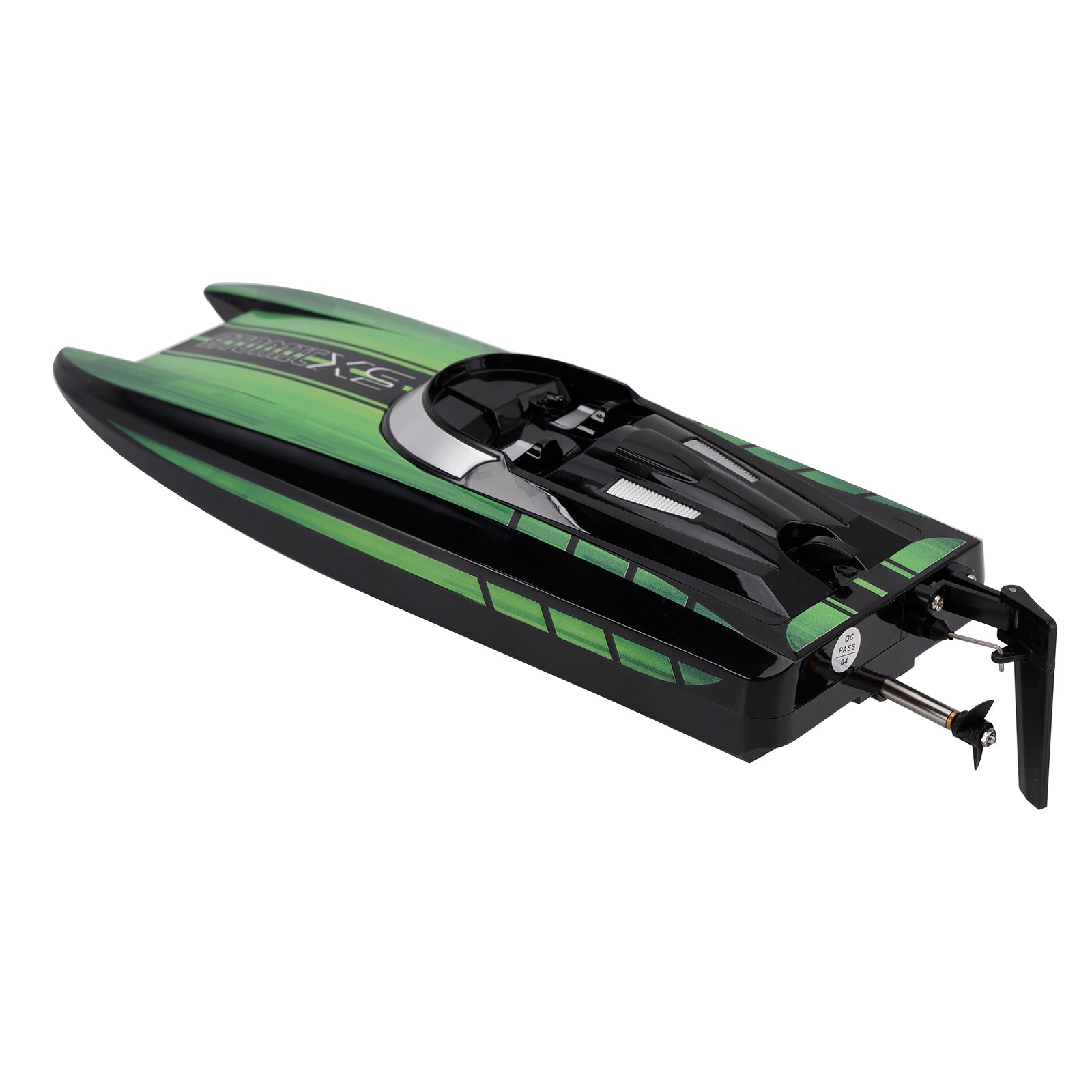 2.4Ghz Mini Remote Control Boat For Water Pool Lake Water Toy 2 Batteries Green