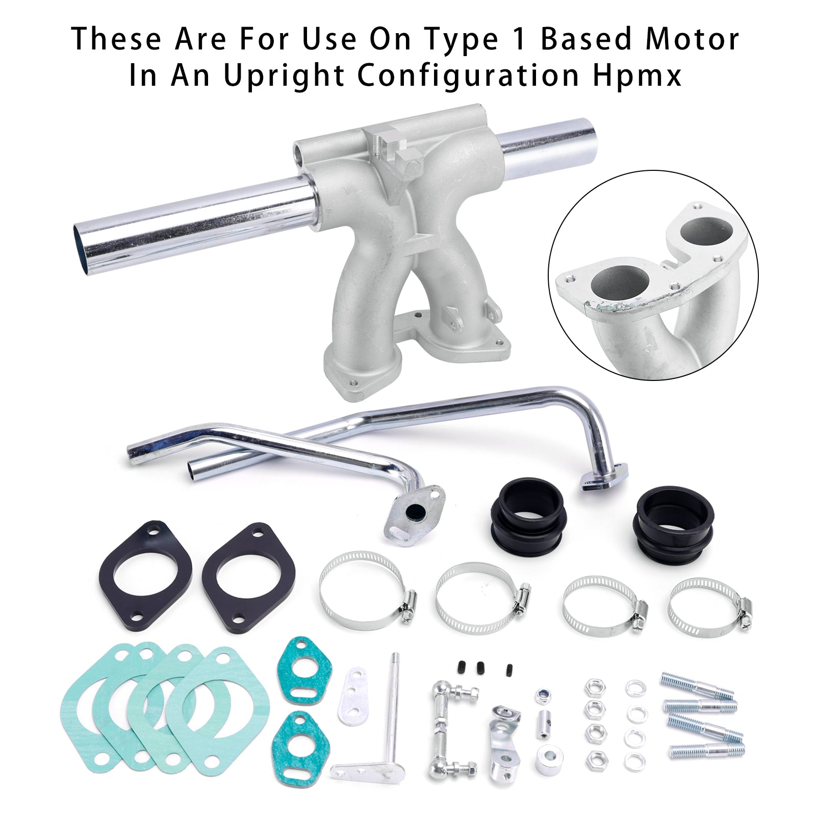 Manifold Kit 99004.315 Fit VW Beetle Bug Type 1 Single Fit Weber 40 Idf 44 Carb