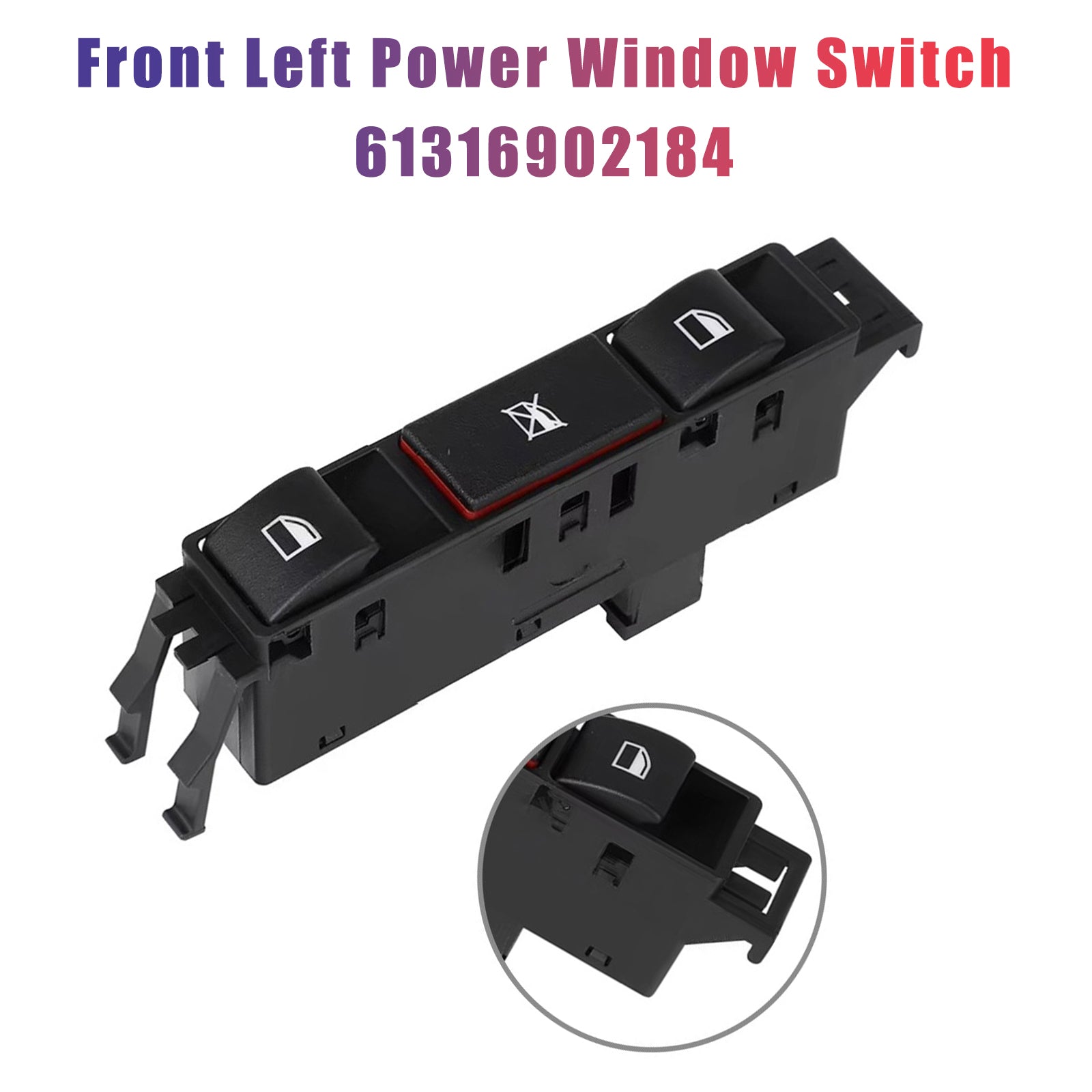 Front Left Power Window Switch for BMW 323i 325i 328i 330i 323Ci 61316902184