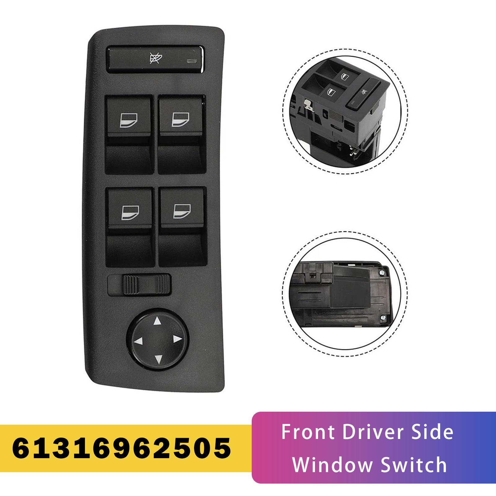 Front Driver Side Window Switch 61316962505 for BMW X5 1999-2006
