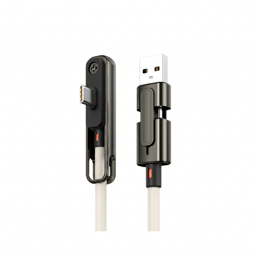 100W Silicone Zinc Alloy 3-in-1 Fast Charging Data Cable Stand for Watching TV Series and Playing Games - a popular charging cable for iPhone/Samsung/Android Phones