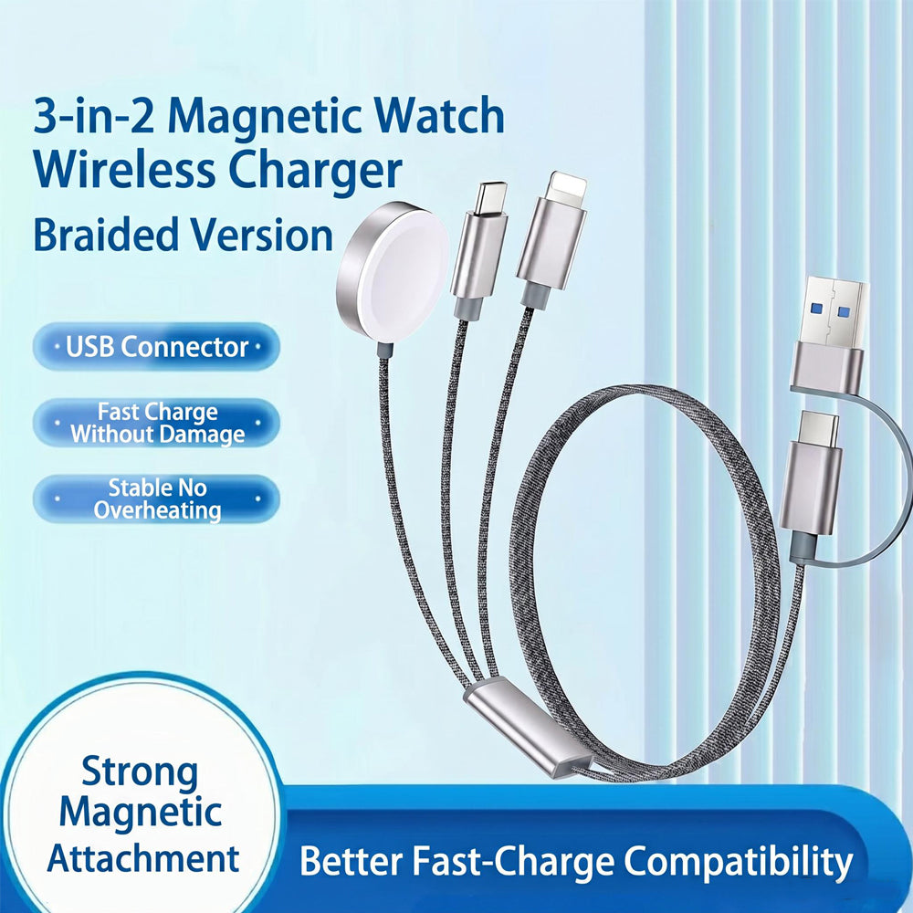1.2M Data Cable 3-in-2 Charging Cable Multi Charging Cable Cord Charger Cable