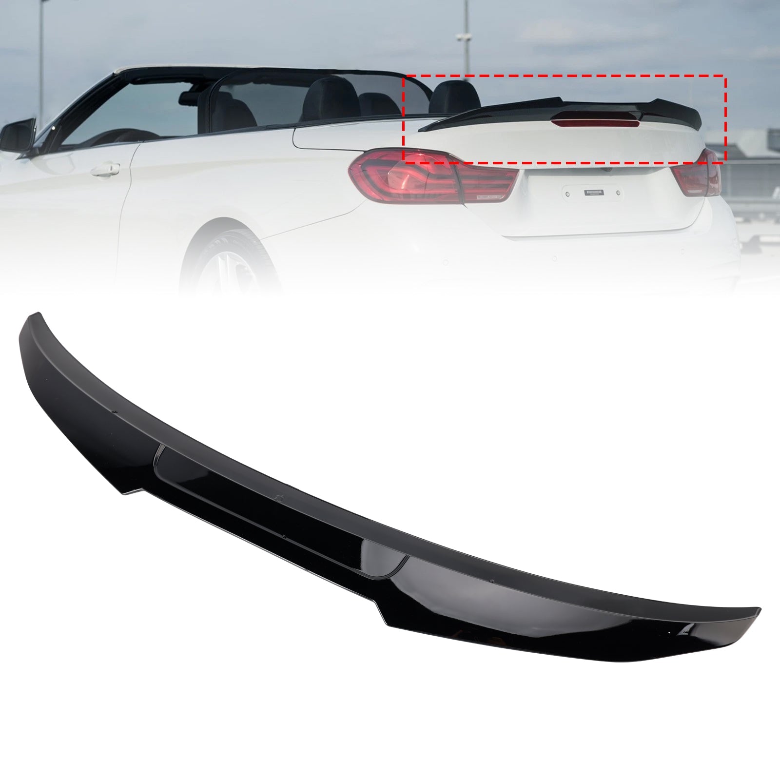 2015-2020 F83 M4 Convertible Gloss Black Rear Boot Spoiler