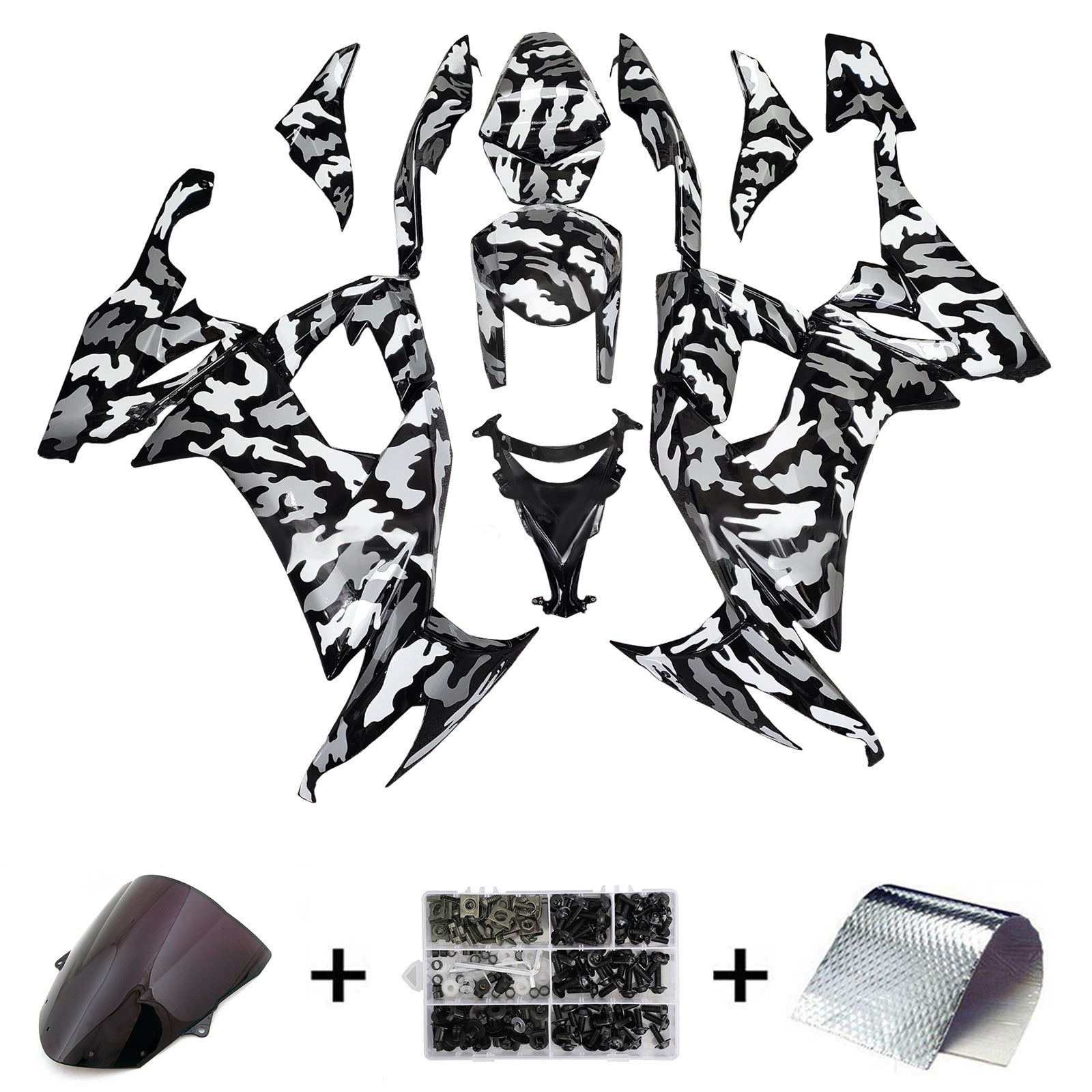 Injection Fairing Kit Bodywork Plastic ABS fit For Kawasaki ZX10R 2008-2010