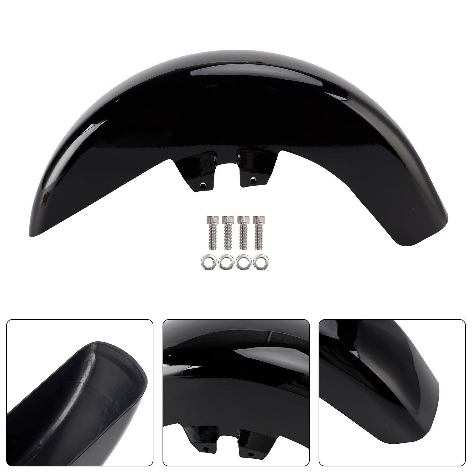 ABS Front Fender For Touring Electra Glide Road King 1989-2013 Black