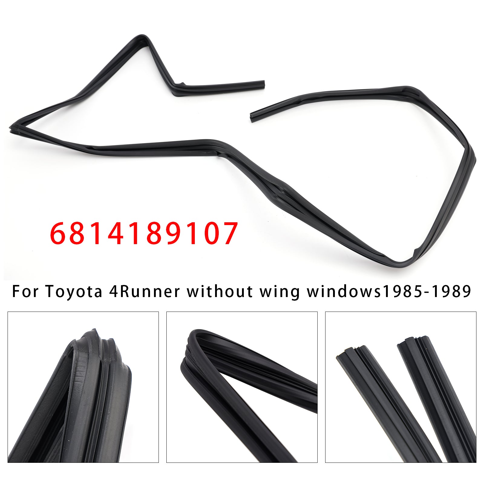 Front Door Glass Run Channel No Vent 6814189107 For Toyota 4Runner 1985-1989