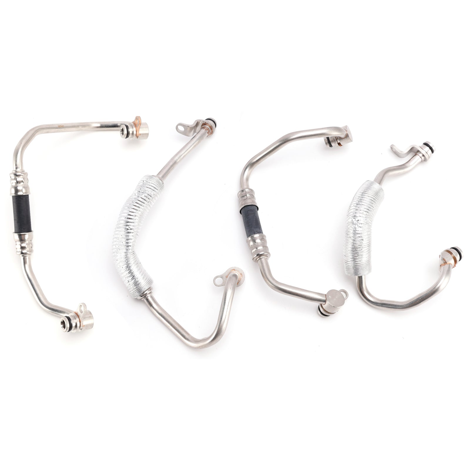 4PCS Turbo Charger Coolant Hose Line Kit For BMW 335i xDrive 335is 335xi 335is
