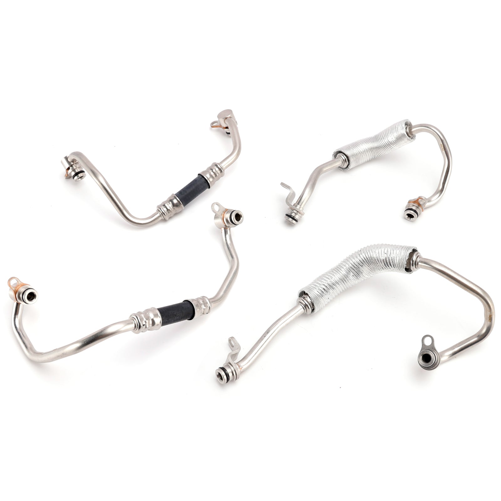 4PCS Turbo Charger Coolant Hose Line Kit For BMW 335i xDrive 335is 335xi 335is