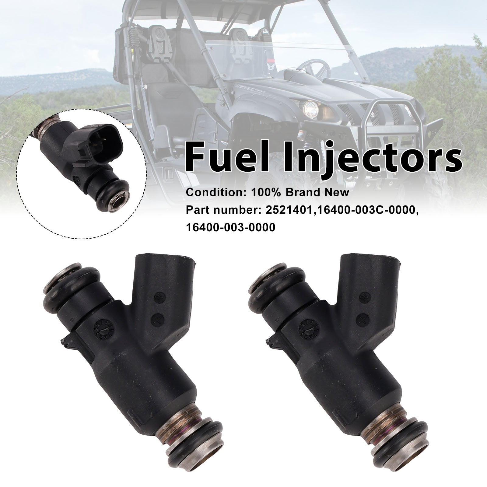 2PC 28101823 Fuel Injectors 16400-003-0000 For HiSUN EFI 400 UTV
