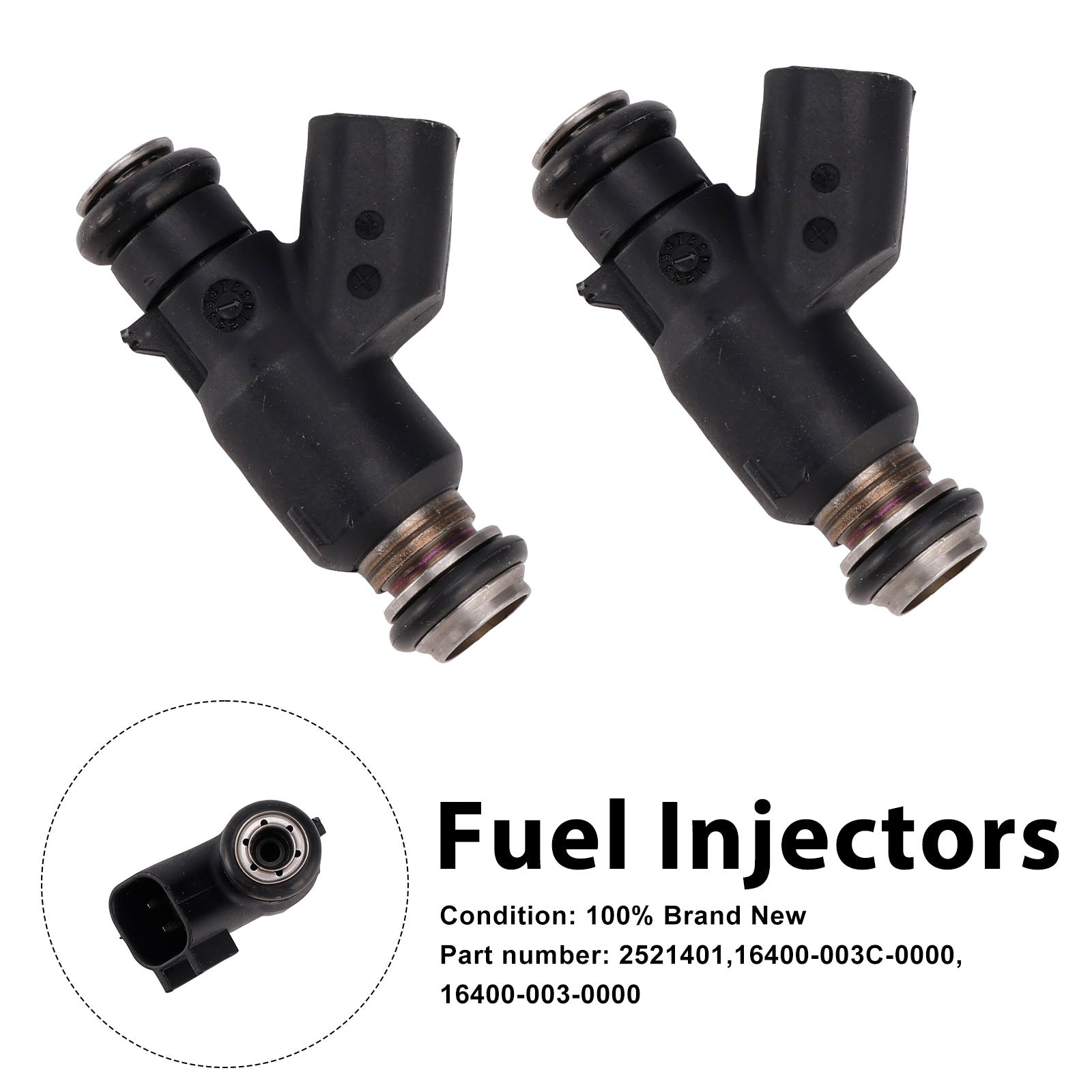2PC 28101823 Fuel Injectors 16400-003-0000 For HiSUN EFI 400 UTV