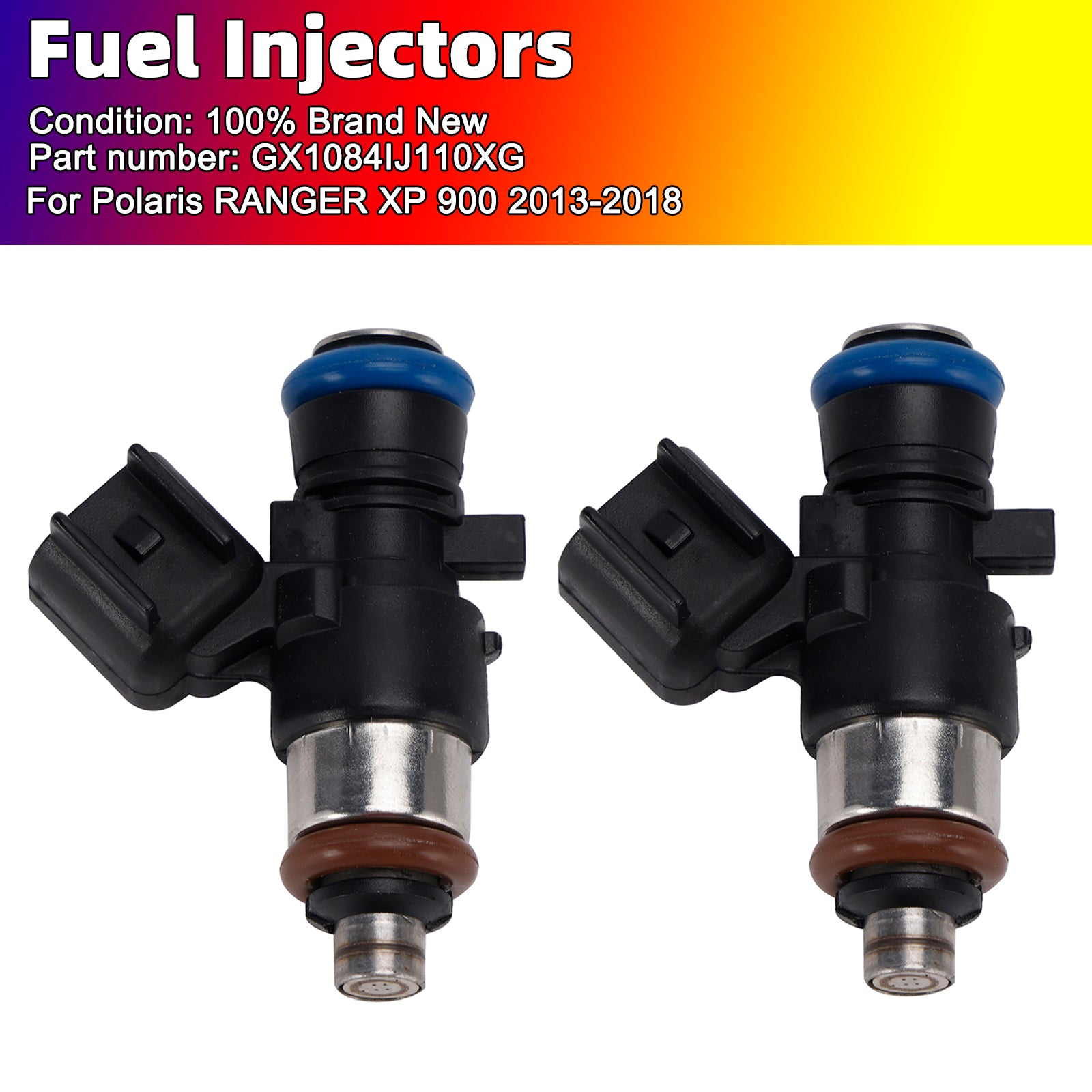 2PC Fuel Injectors GX1084IJ110XG For Polaris Ranger XP 2013-2018