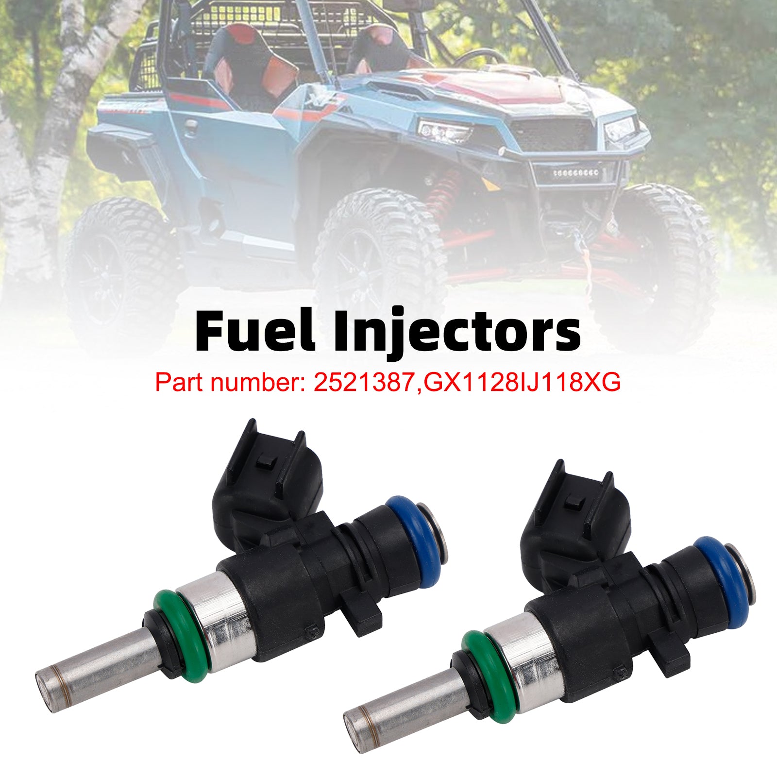 2PC 2521387 Fuel Injectors GX1128IJ118XG For Polaris RZR XP 1000 2017-2026