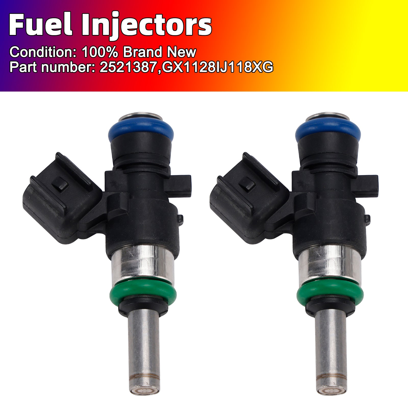 2PC 2521387 Fuel Injectors GX1128IJ118XG For Polaris RZR XP 1000 2017-2026