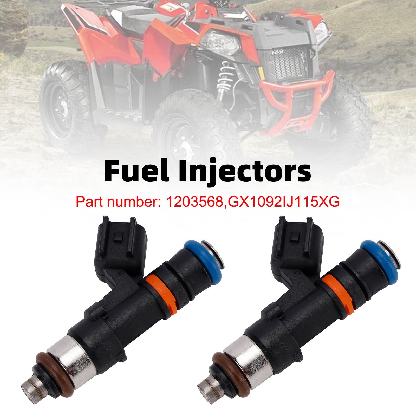 2PC Fuel Injectors 1203568 For Polaris Sportsman Scrambler 850 1000