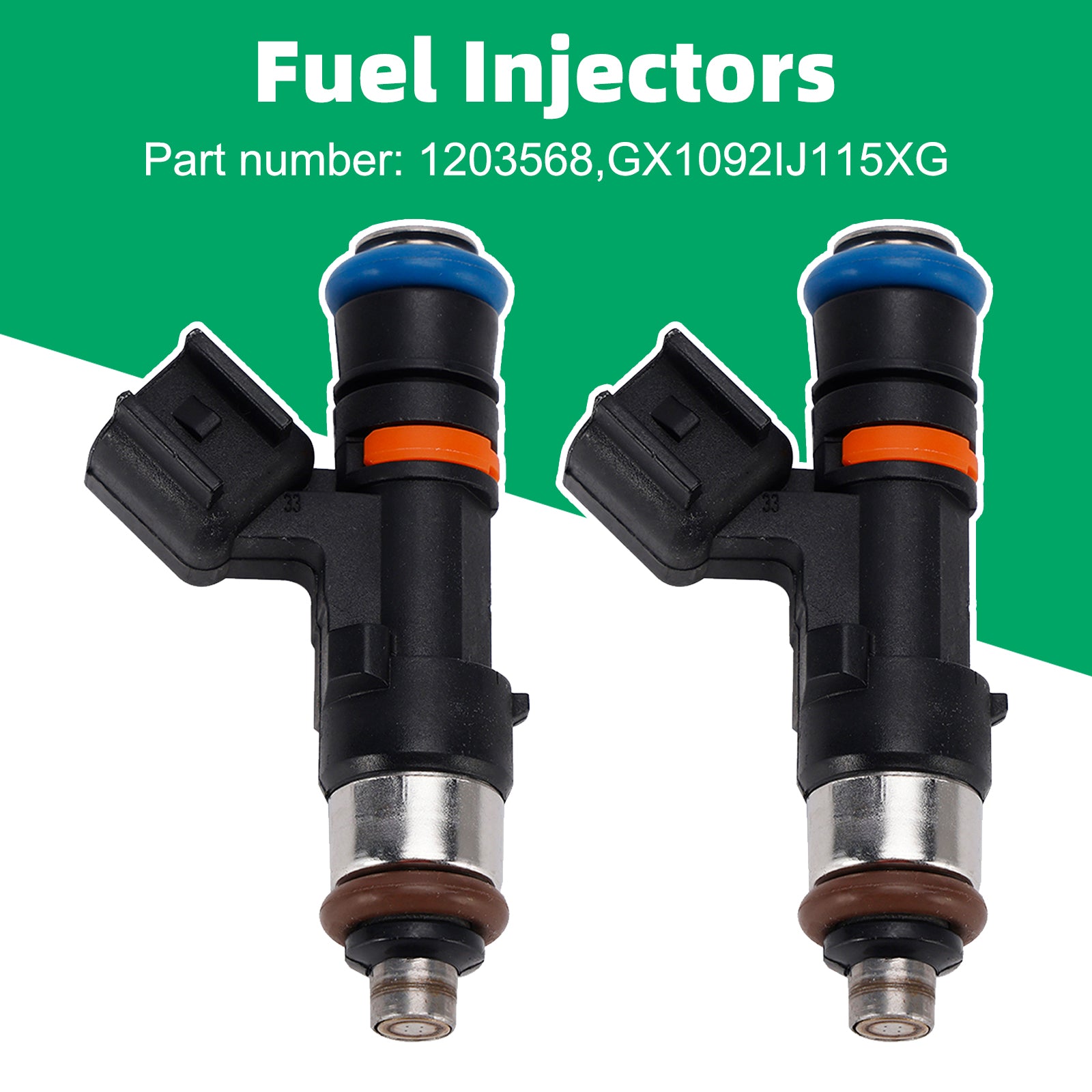 2PC Fuel Injectors 1203568 For Polaris Sportsman Scrambler 850 1000