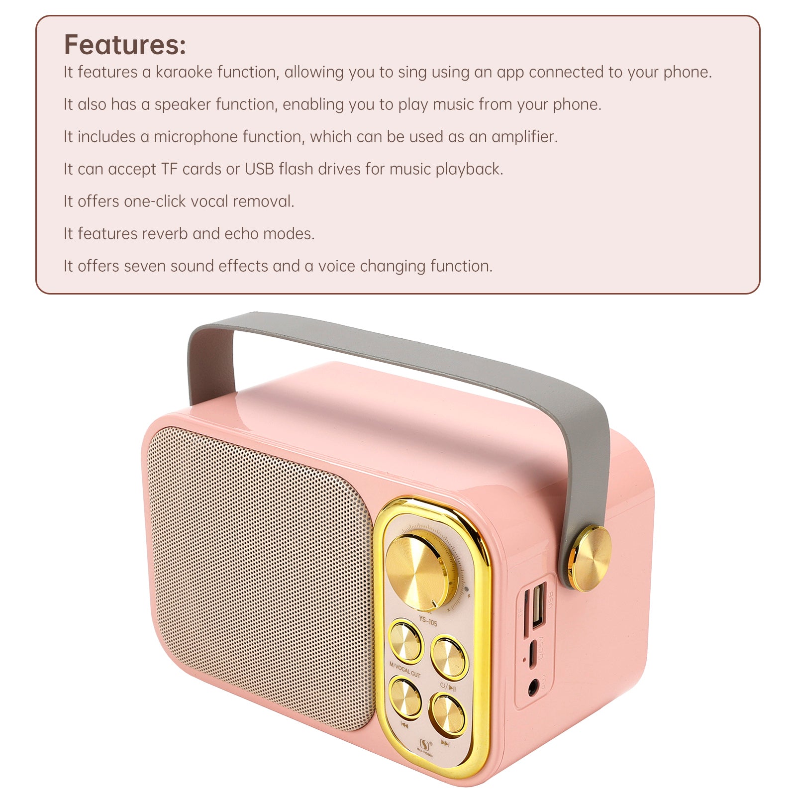 Mini Wireless Bluetooth Speaker 10W Power Home Theater Dual Microphone Speaker