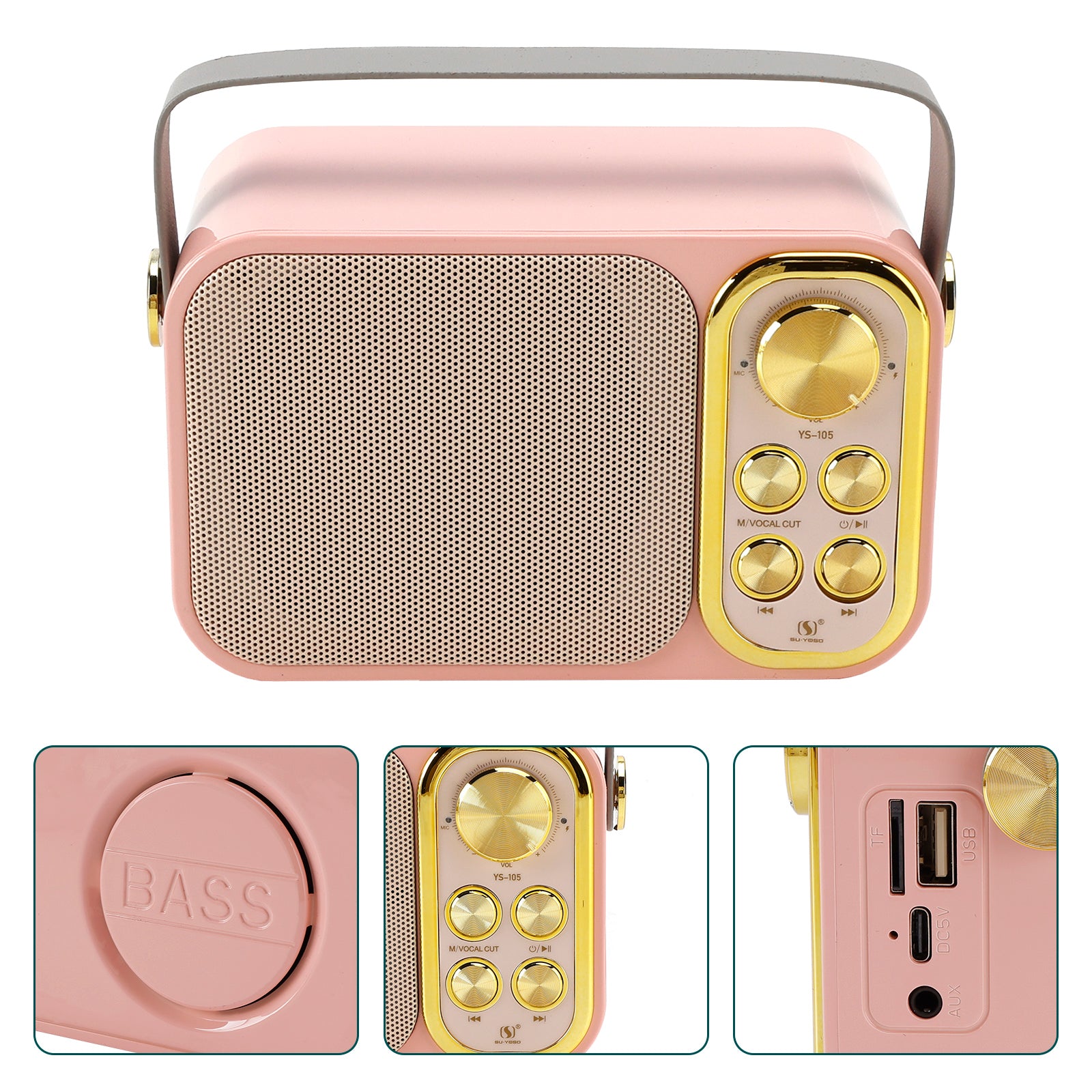 Mini Wireless Bluetooth Speaker 10W Power Home Theater Dual Microphone Speaker