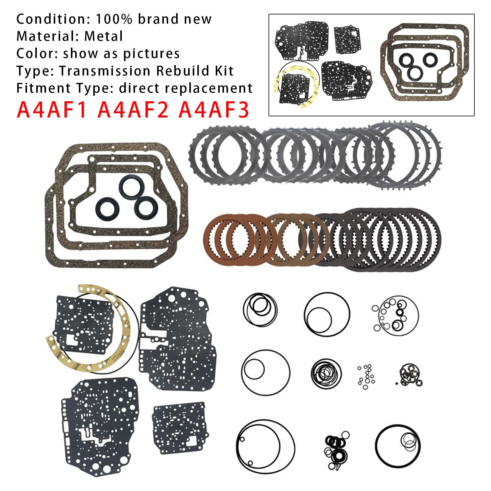 A4AF1 A4AF2 A4AF3 Transmission Rebuild Kit Master Kit Overhaul For Kia Hyundai