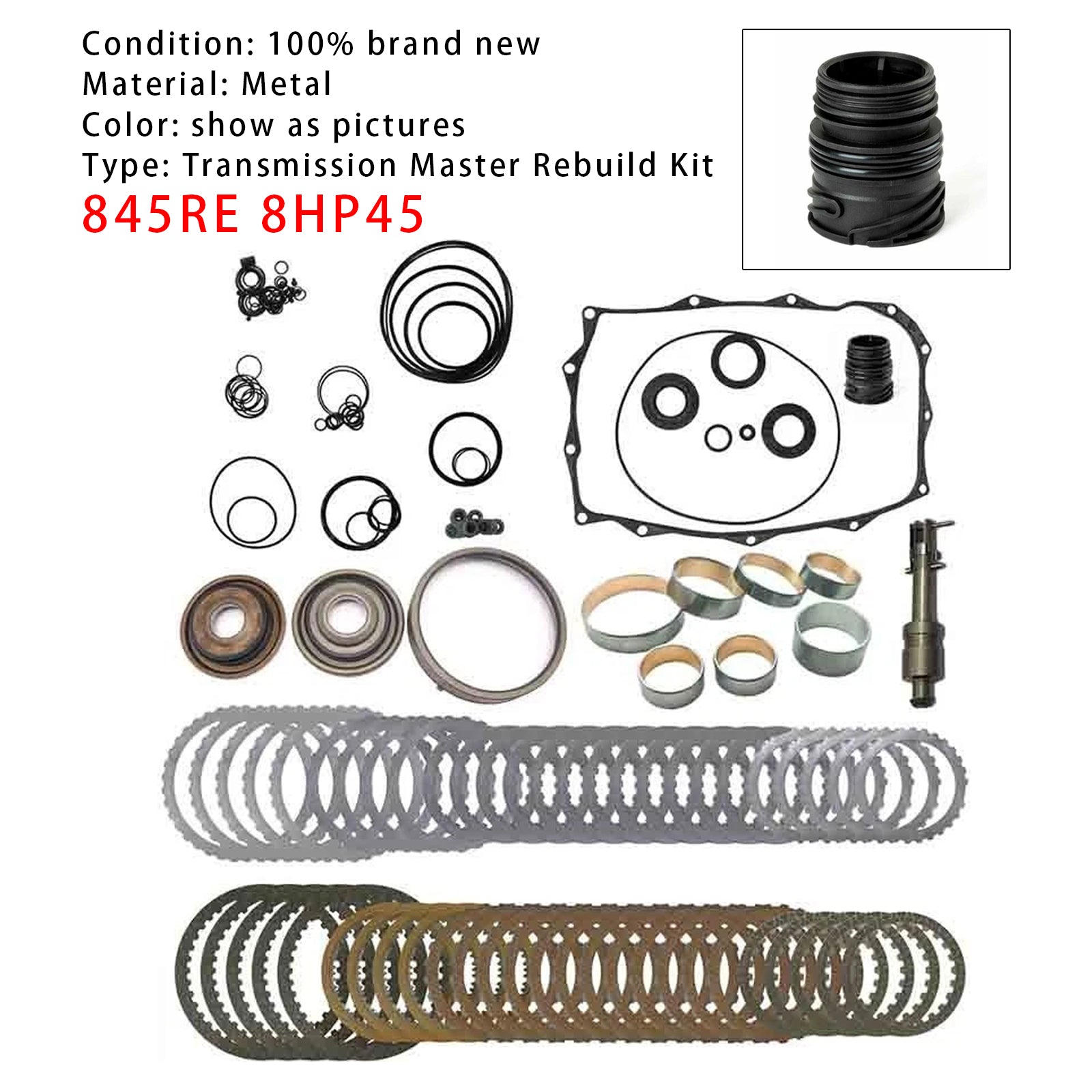 845RE 8HP45 Transmission Master Rebuild Kit For BMW For Chrysler For Jeep