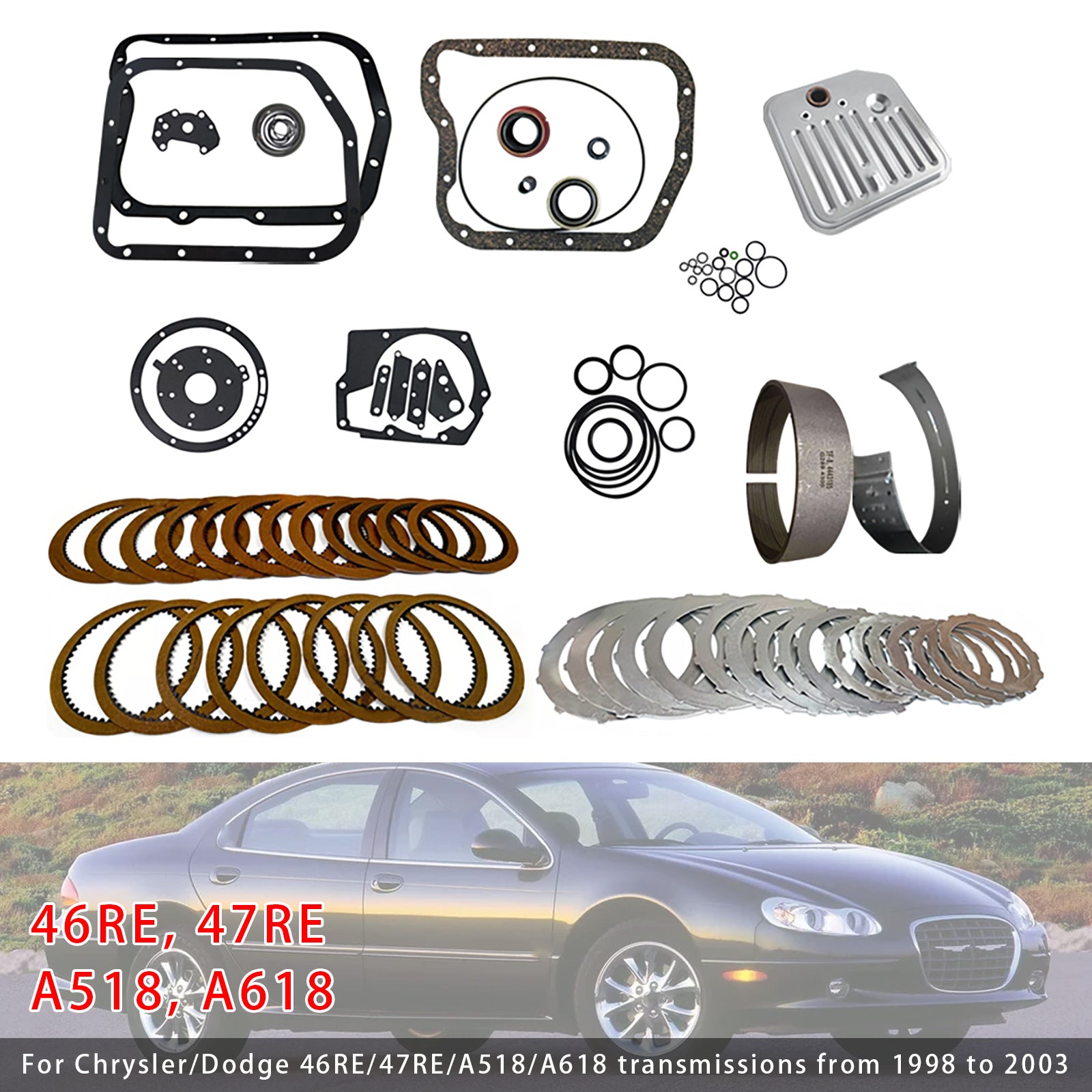 46RE 47RE A518 618 Transmission Rebuild Kit For Dodge Ram Chrysler