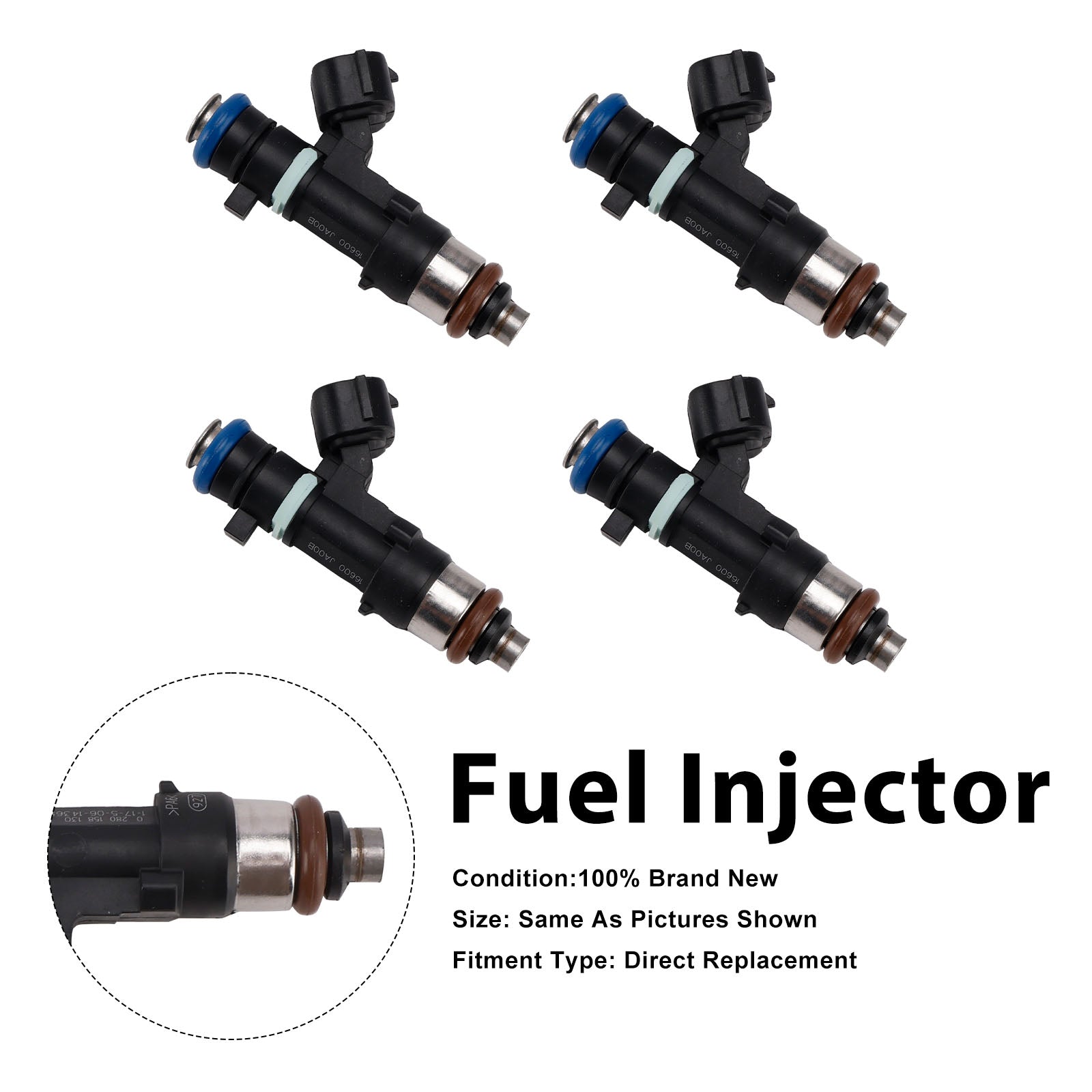 4Pcs Fuel Injector For Nissan Altima 2007-2013 Rogue 2008-2015 0280158130