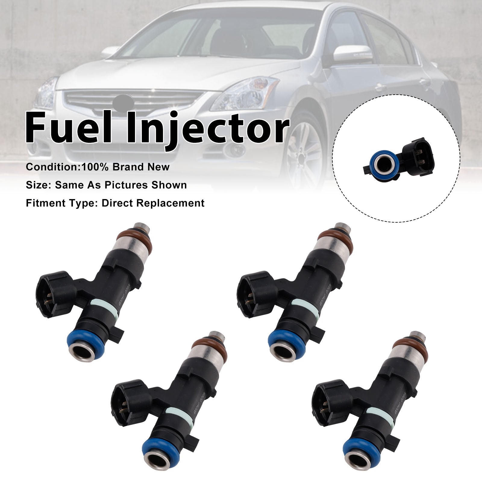 4Pcs Fuel Injector For Nissan Altima 2007-2013 Rogue 2008-2015 0280158130