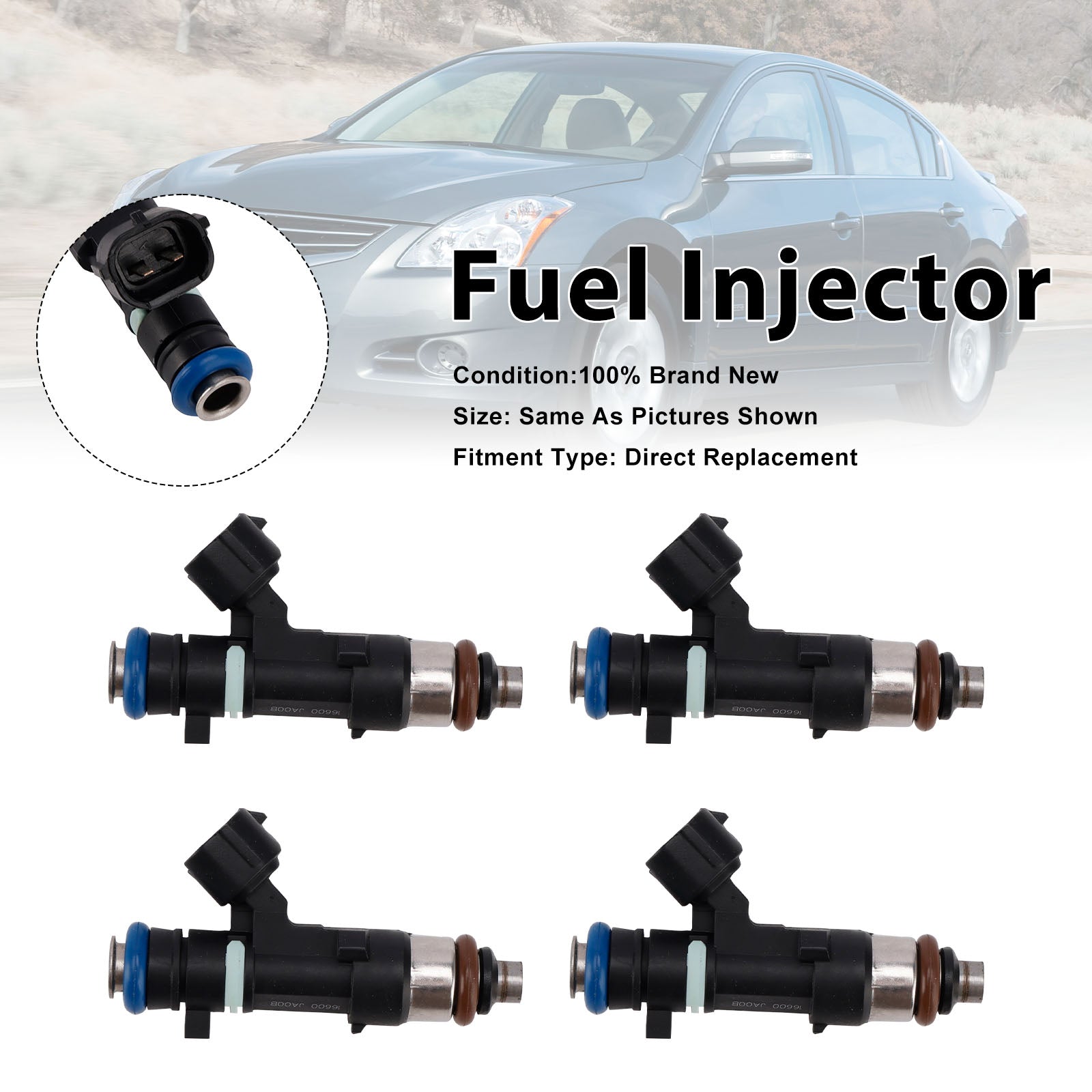 4Pcs Fuel Injector For Nissan Altima 2007-2013 Rogue 2008-2015 0280158130