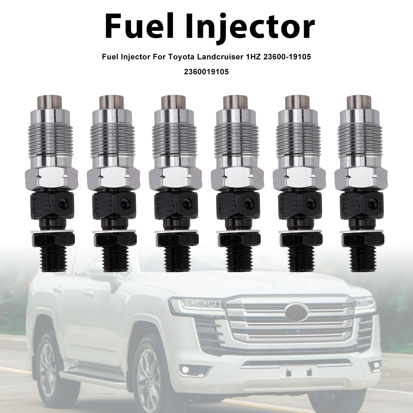 6Pcs Fuel Injector For Toyota Landcruiser 1HZ 23600-19105 2360019105