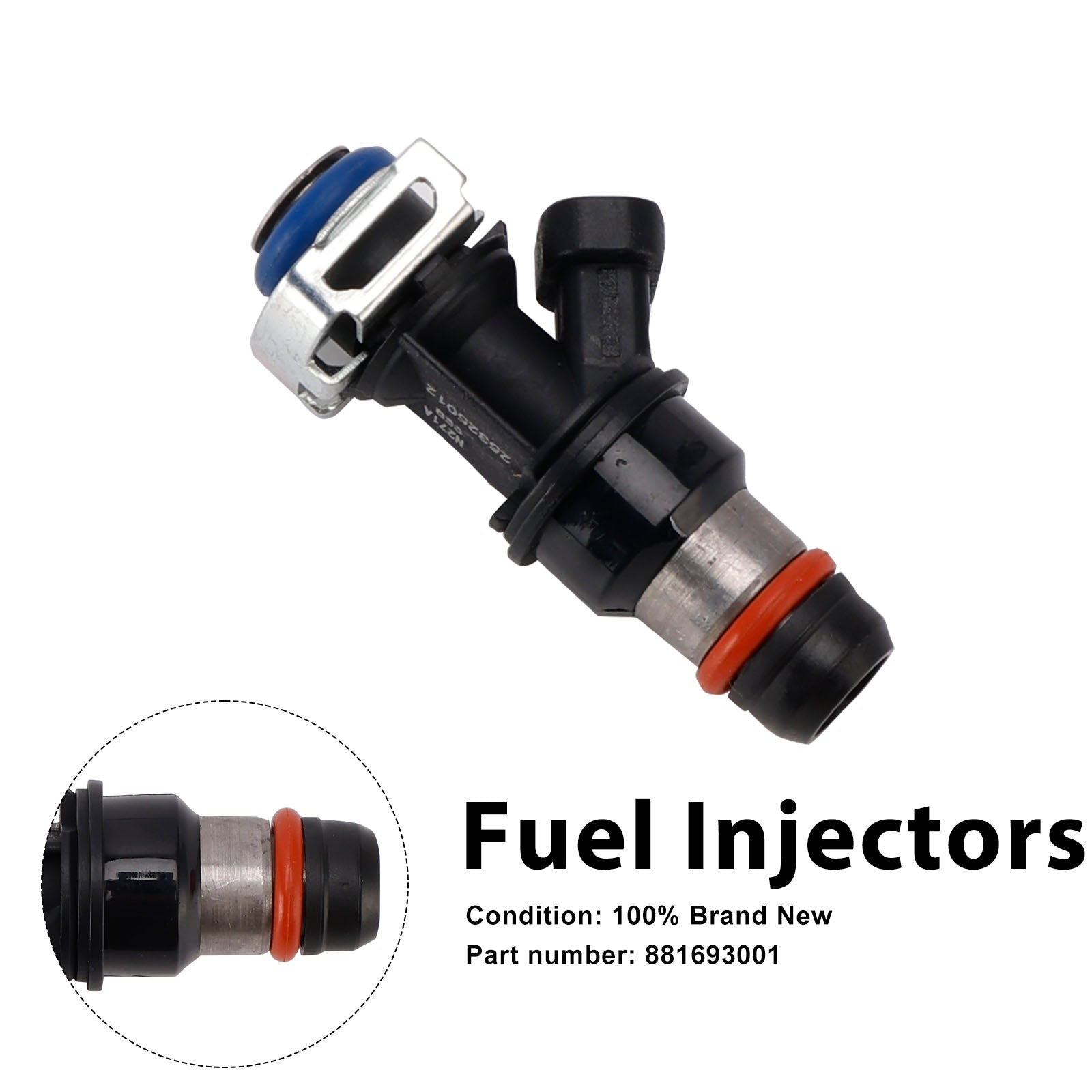 881693001 Fuel Injectors For MERCRUISER 8.1L 496 CID V8 GM Engines