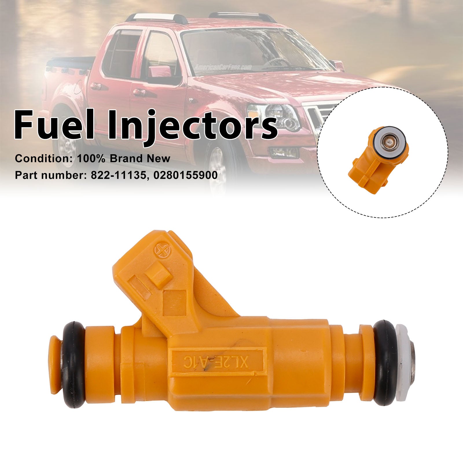 822-11135 Fuel Injectors ?0280155900 For Mercury Mountaineer Ford Explorer