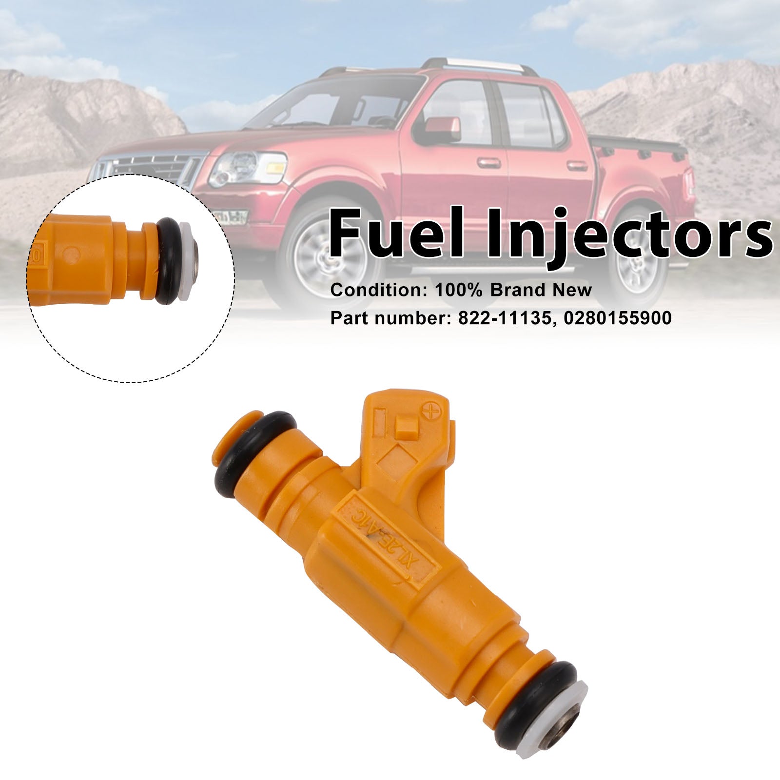 822-11135 Fuel Injectors ?0280155900 For Mercury Mountaineer Ford Explorer