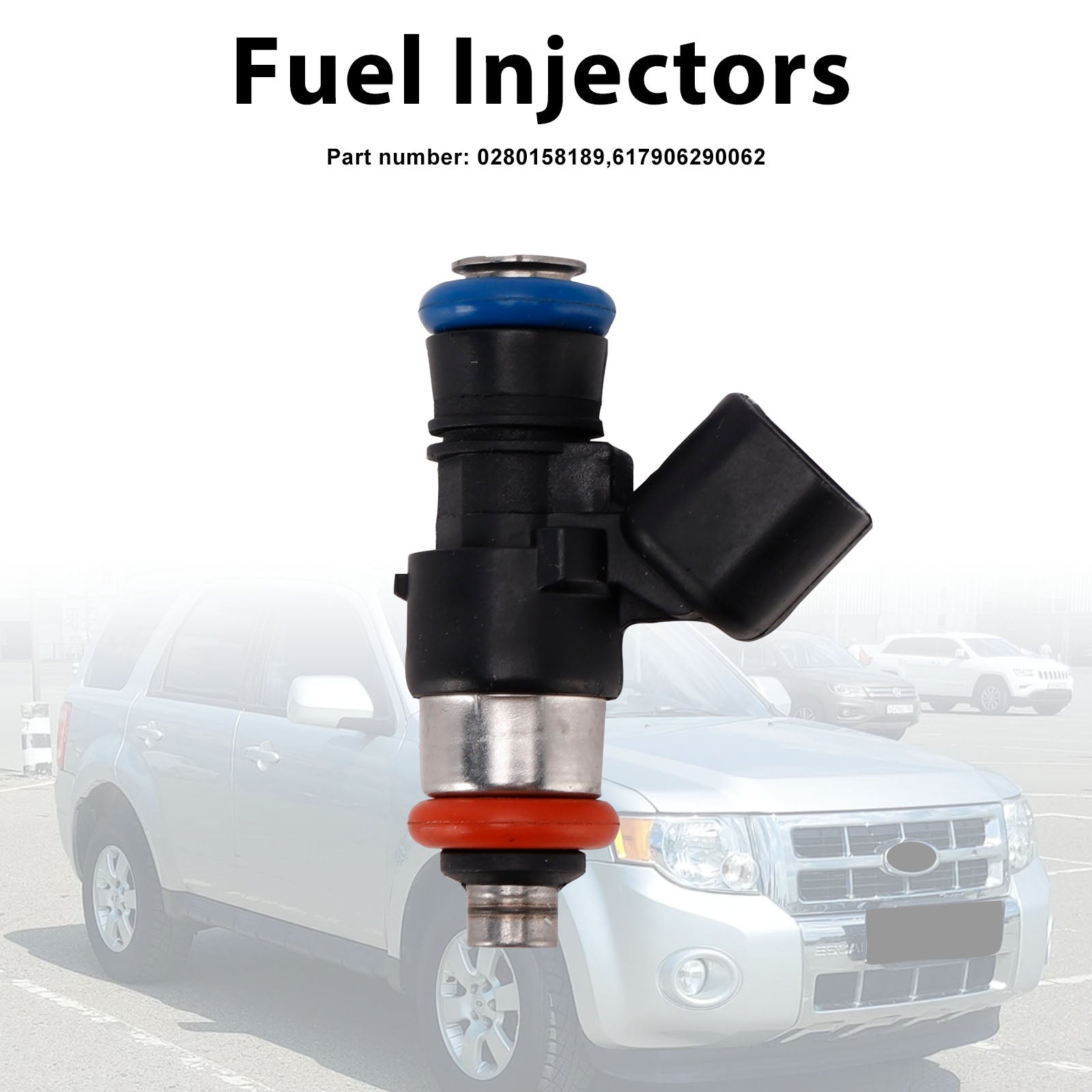 617906290062 Fuel Injectors 0280158189 For Mercury Mariner Ford 3.0L