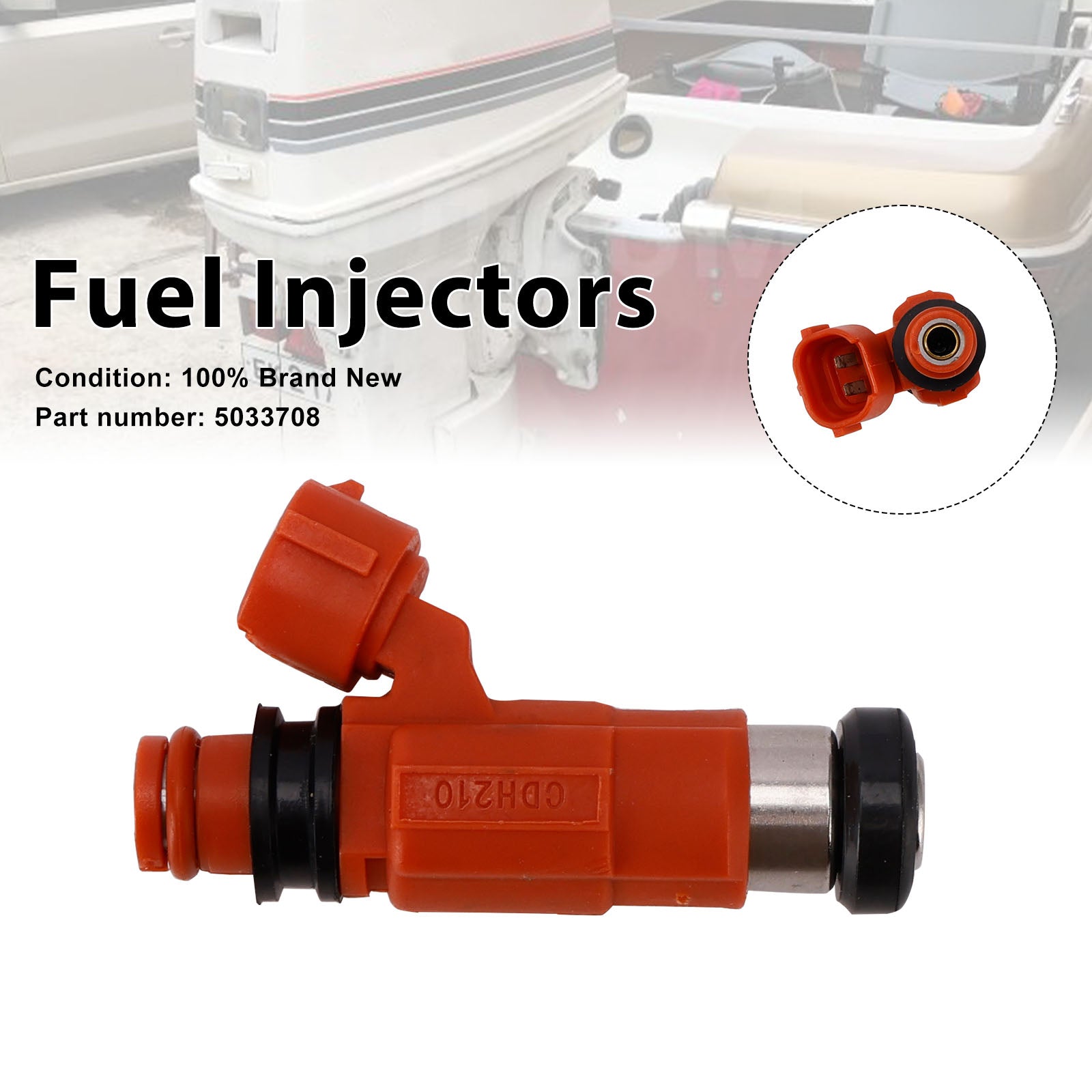 Fuel Injectors 5033708 For Outboard Moto 90-115-140 HP 2003-2006