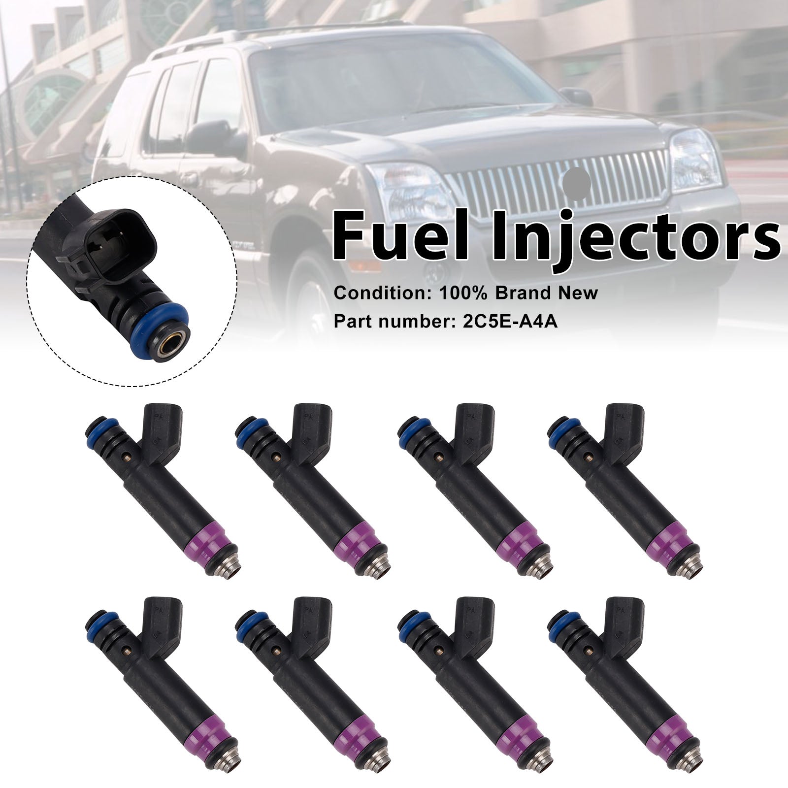 8PC 2C5E-A4A Fuel Injectors For Mercury Ford 4.6L V8 2003-2010