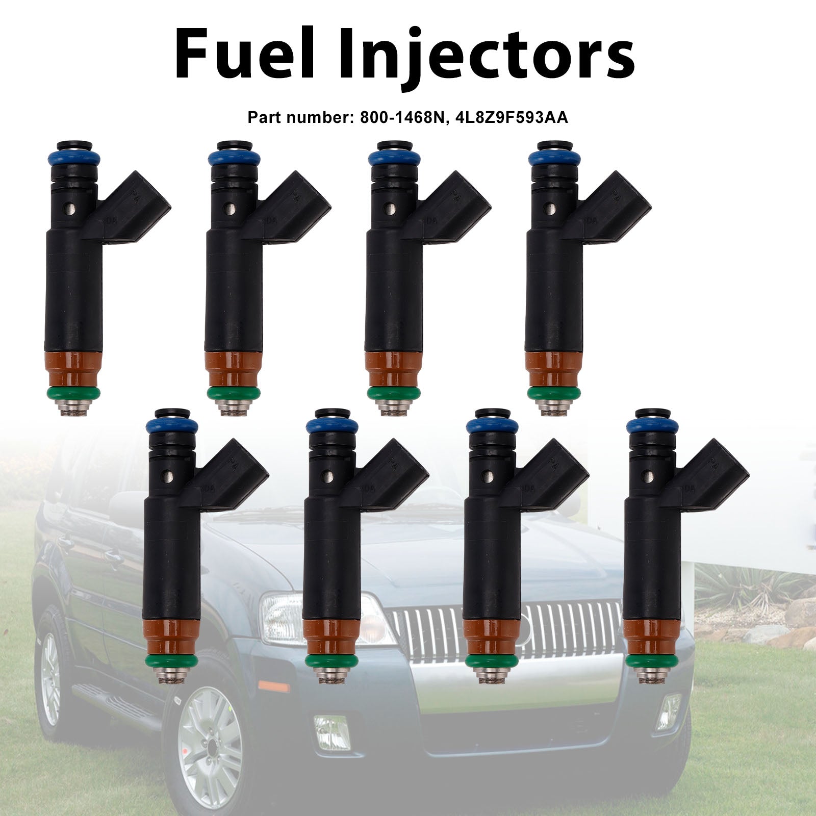 8PC 800-1468N Fuel Injectors 4L8Z9F593AA For Mercury Mariner Ford Explorer