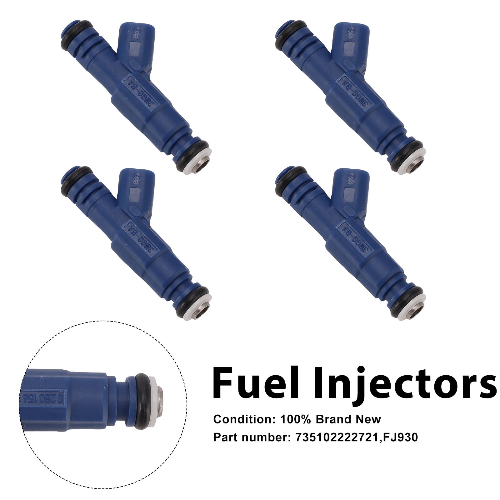4PC FJ930 Fuel Injectors 735102222721 For Mercury Mariner Ford Mazda Tribute