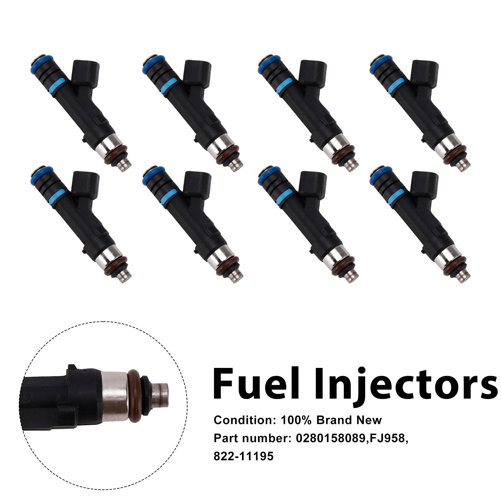 8PC 822-11195 Fuel Injectors 0280158089 For Mercury Grand Marquis Ford Lincoln